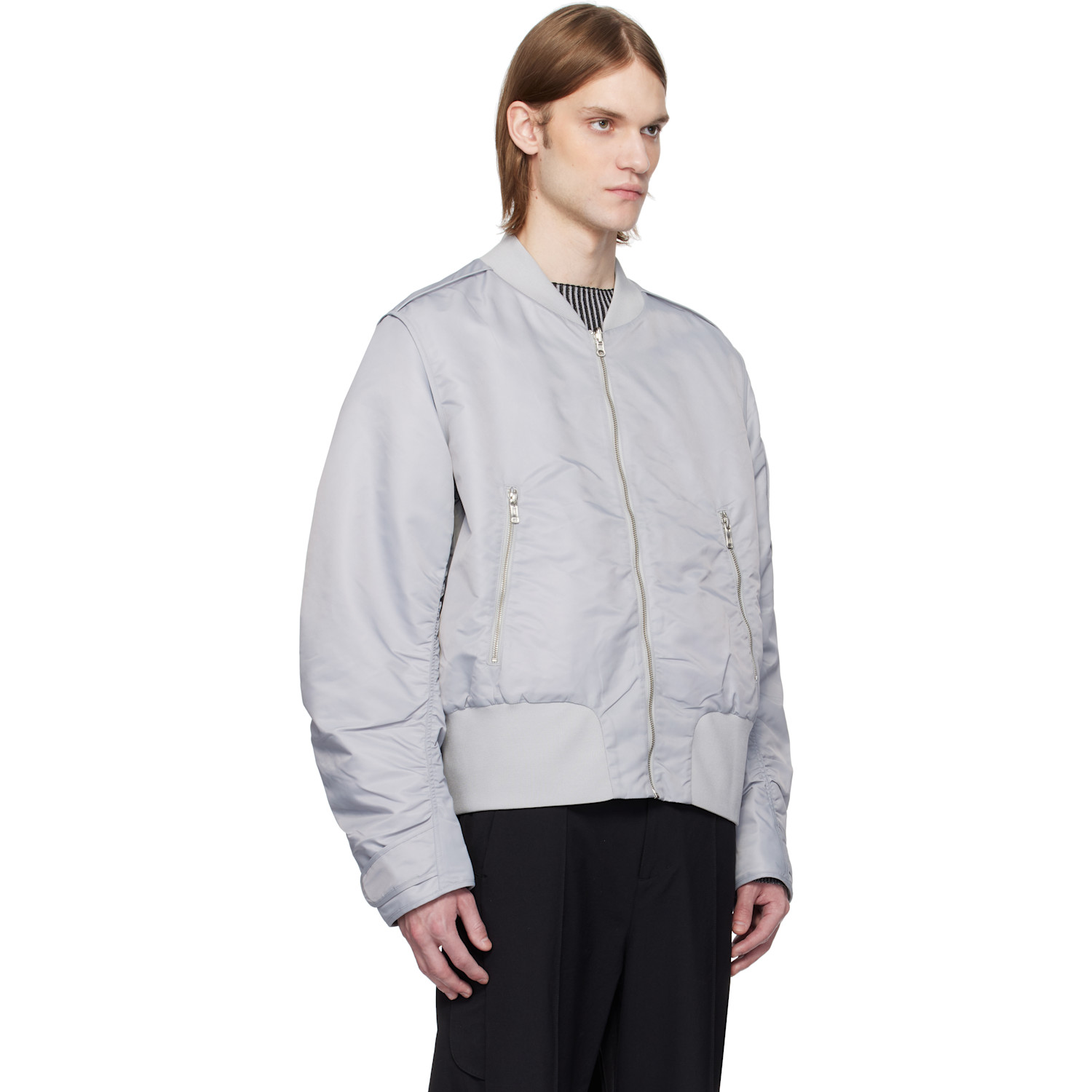  A. A. Spectrum Gray Coressen Padded Reversible Jacket 