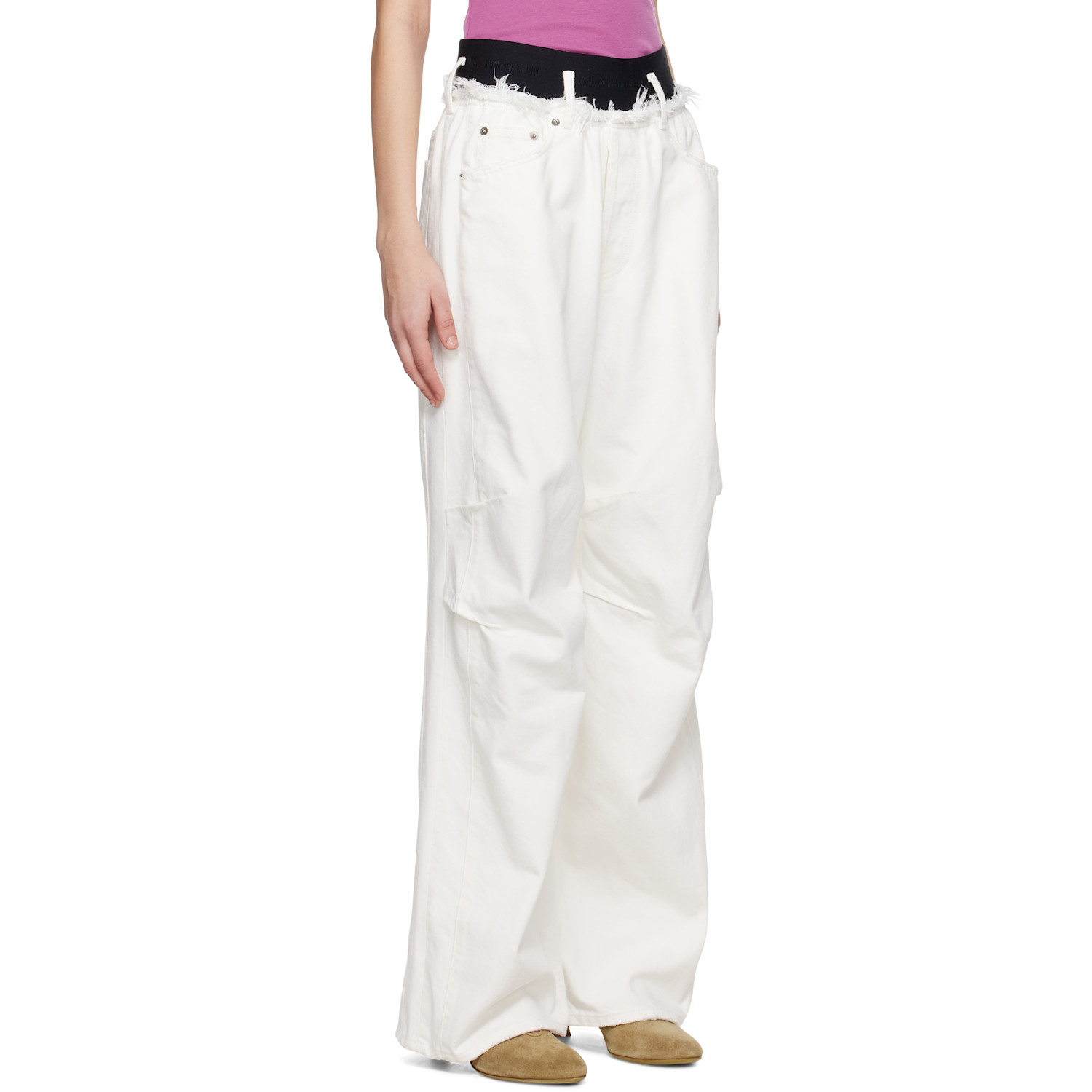  Alainpaul White Knee Jeans 