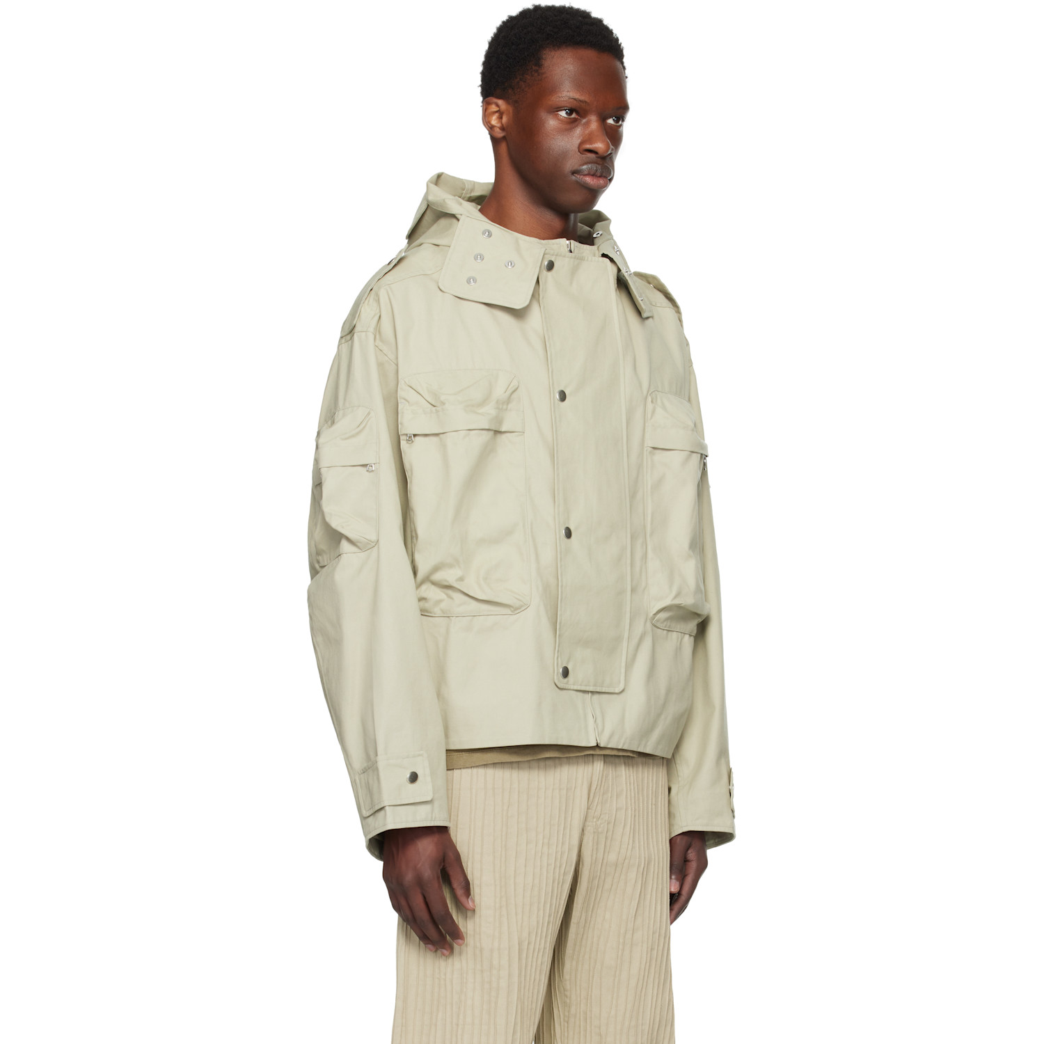  Tondolo Taupe Otidea Hooded Jacket 