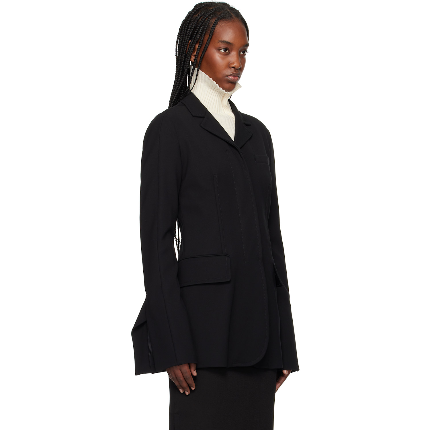 Sportmax Black Cabreo Blazer 