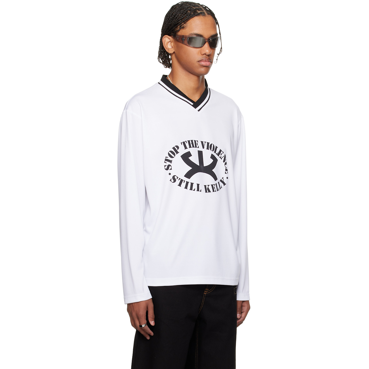  Still Kelly White 'stop The Violence' Sport Sweatshirt 