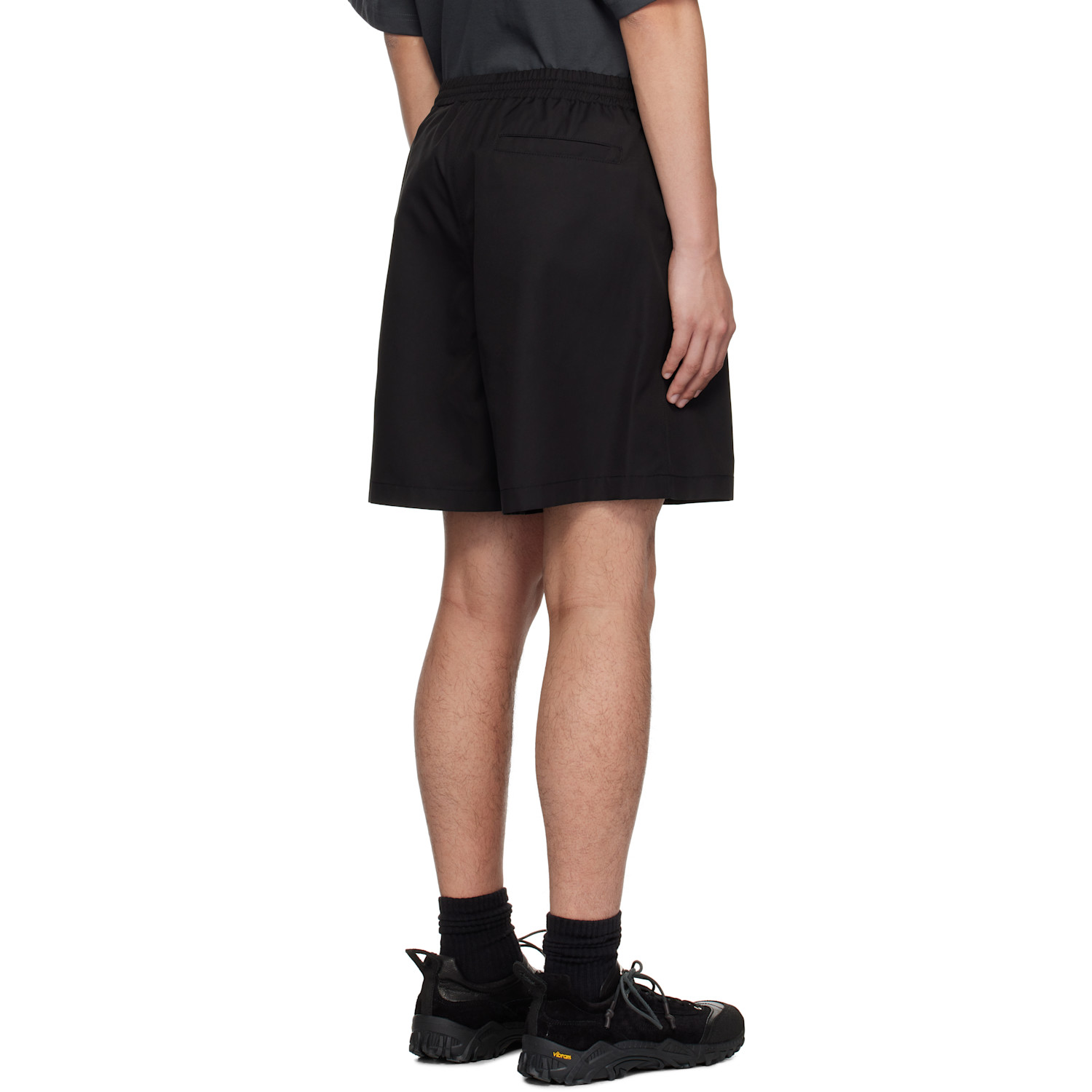  We11done Black Track Shorts 