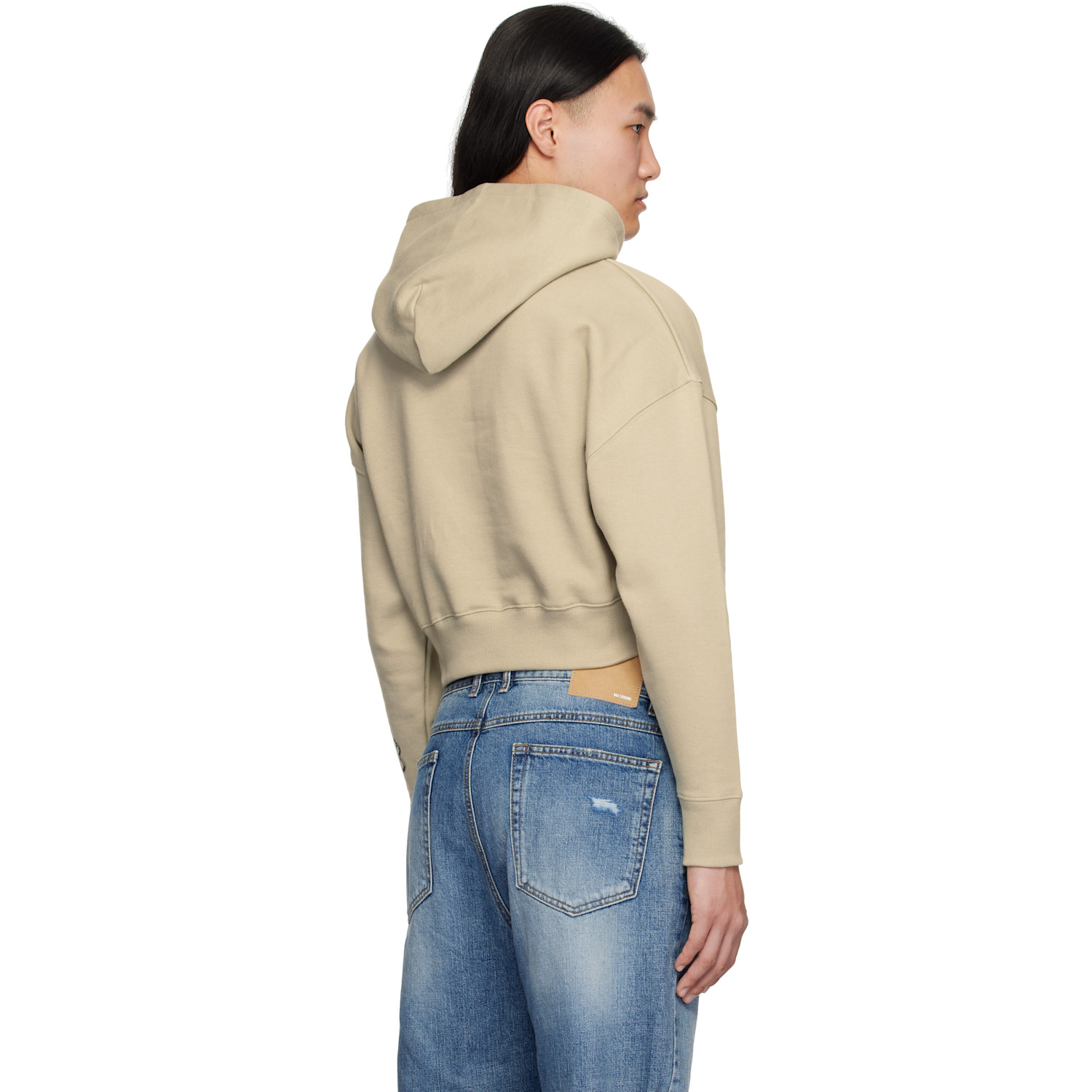  We11done Beige Teddy Twins Sleeve Hoodie 