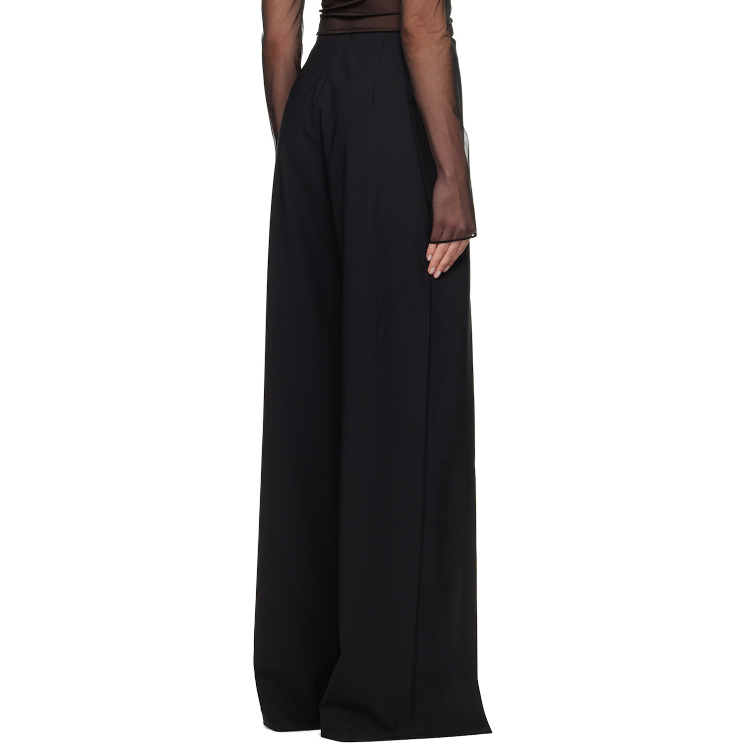  Nensi Dojaka Black Luna Tailored Slit Trousers 