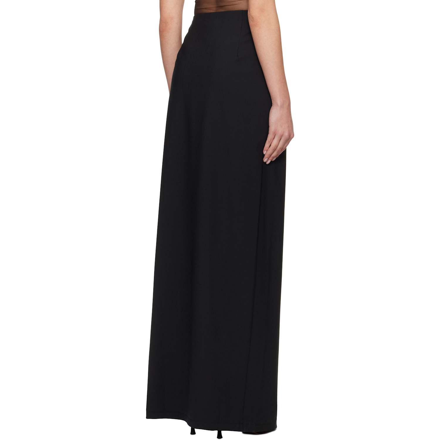  Nensi Dojaka Black High Split & Ooo Buckle Maxi Skirt 