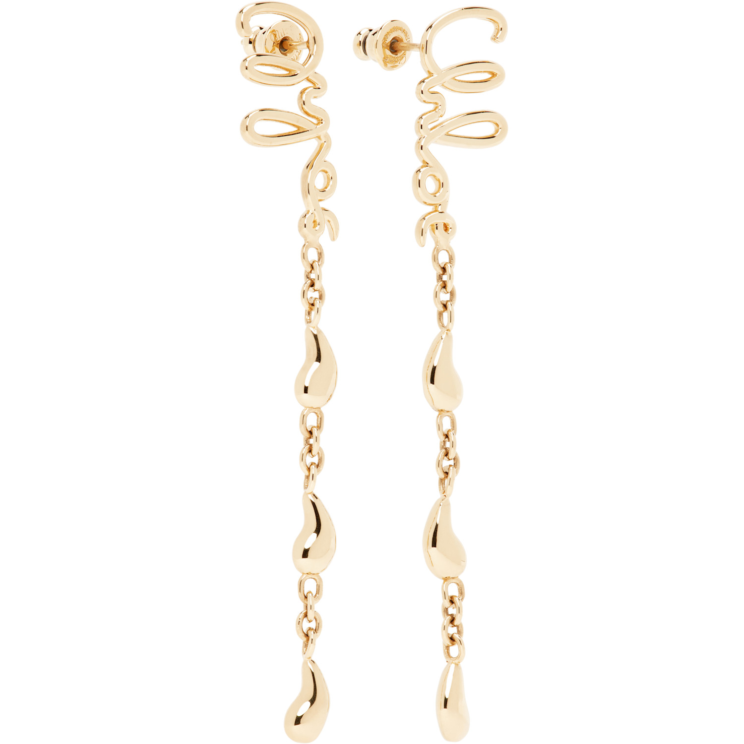  Chloé Gold 'the Chloé Iconic Dangling' Earrings 