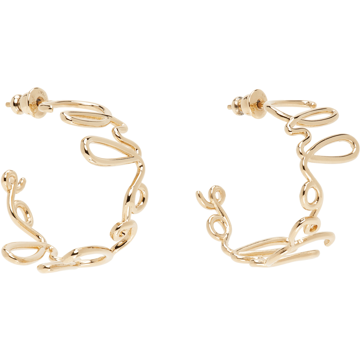  Chloé Gold 'the Chloé Iconic Hoop' Earrings 