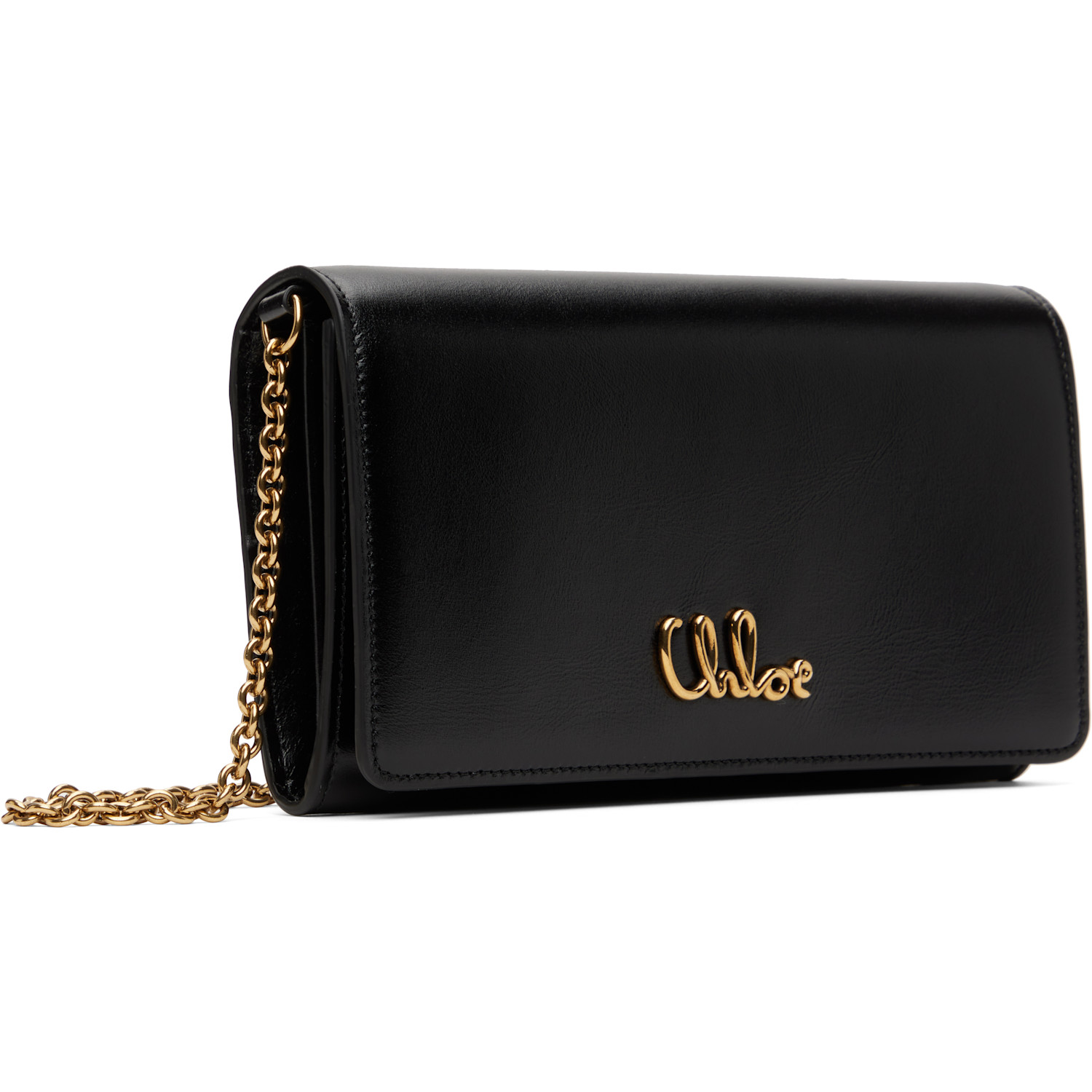  Chloé Black 'chloé Iconic Flap Wallet On Chain' Bag 