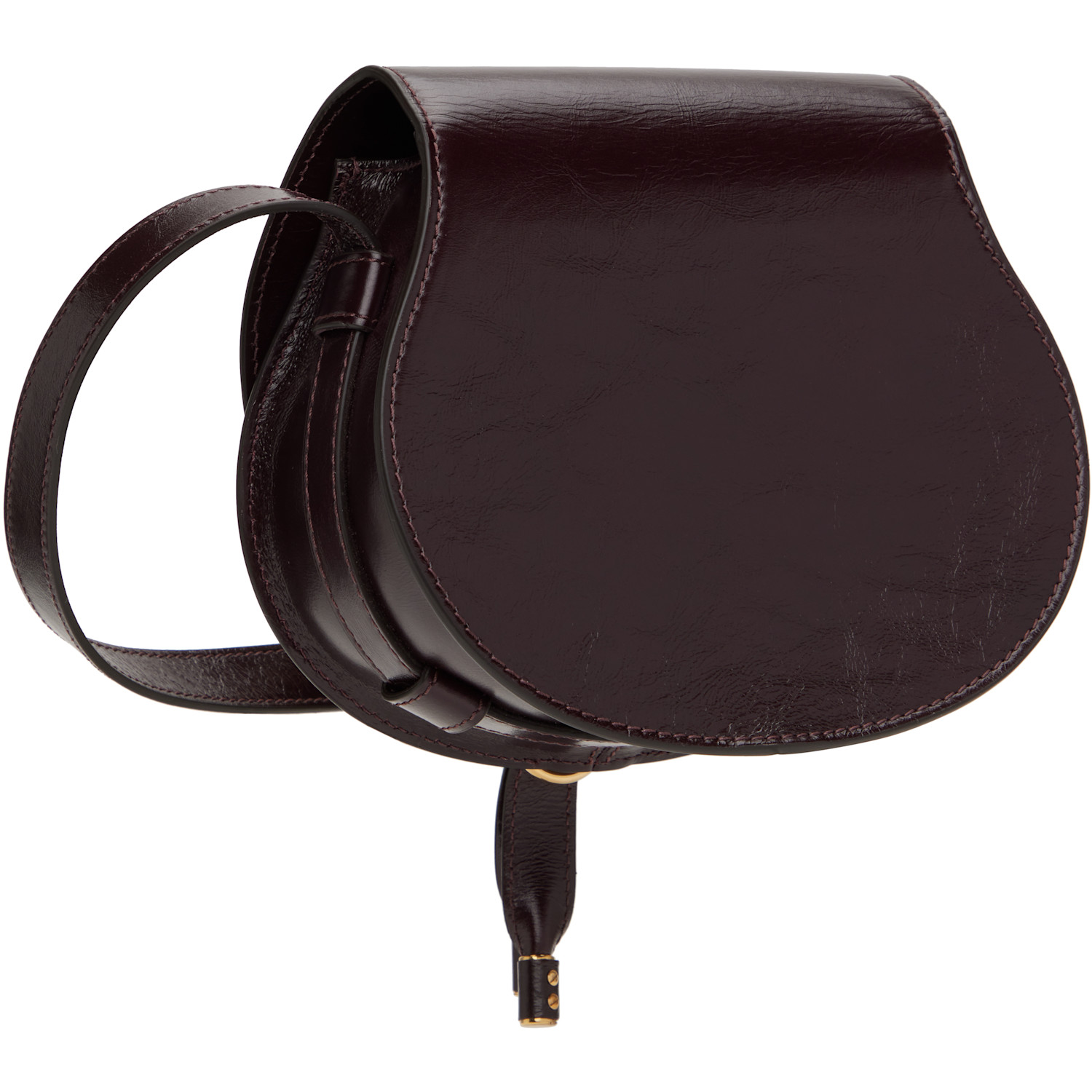 Chloé Burgundy Small Marcie Saddle Bag 