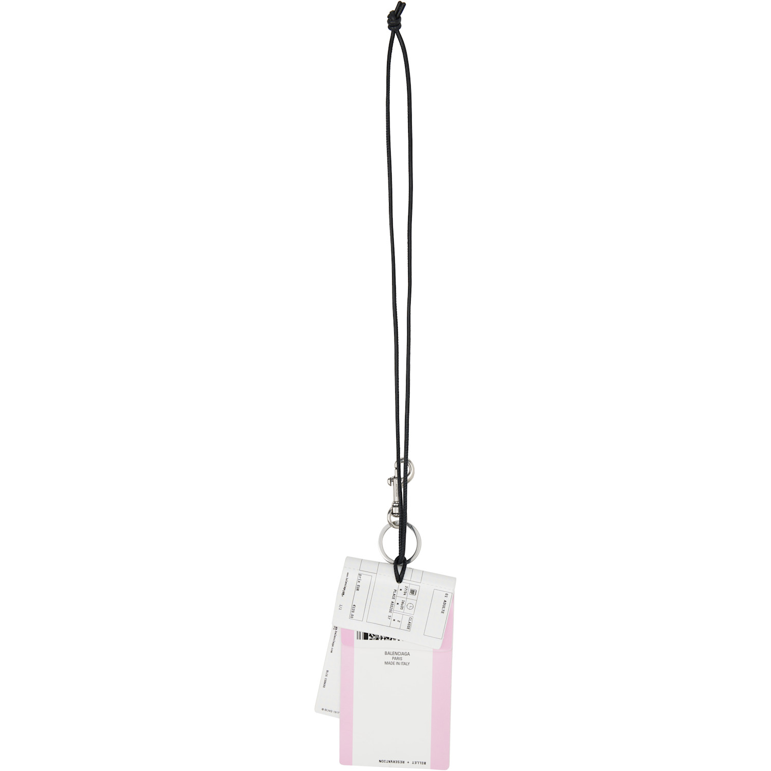  Balenciaga White Train Ticket Keychain 