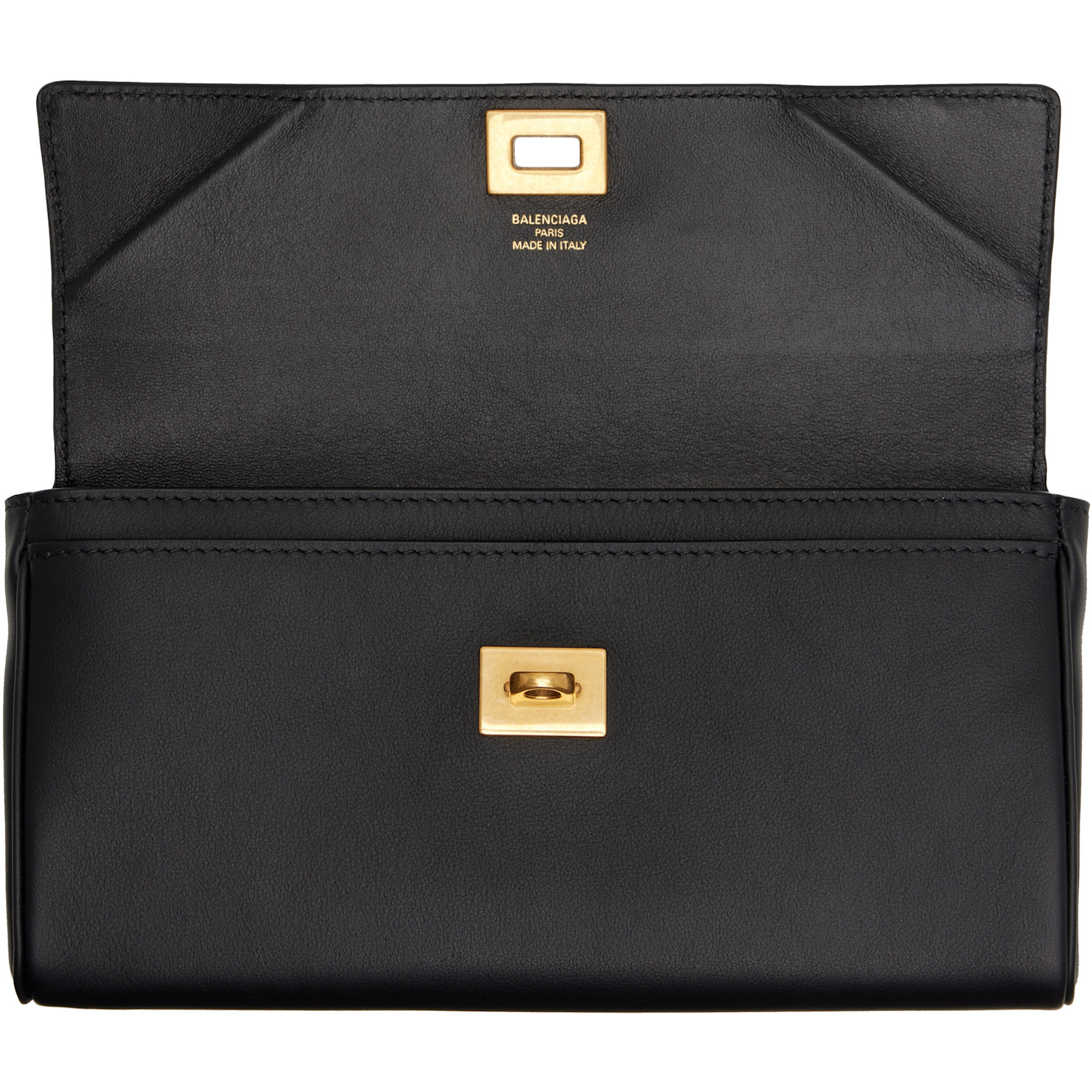  Balenciaga Black Rodeo Continental Wallet 