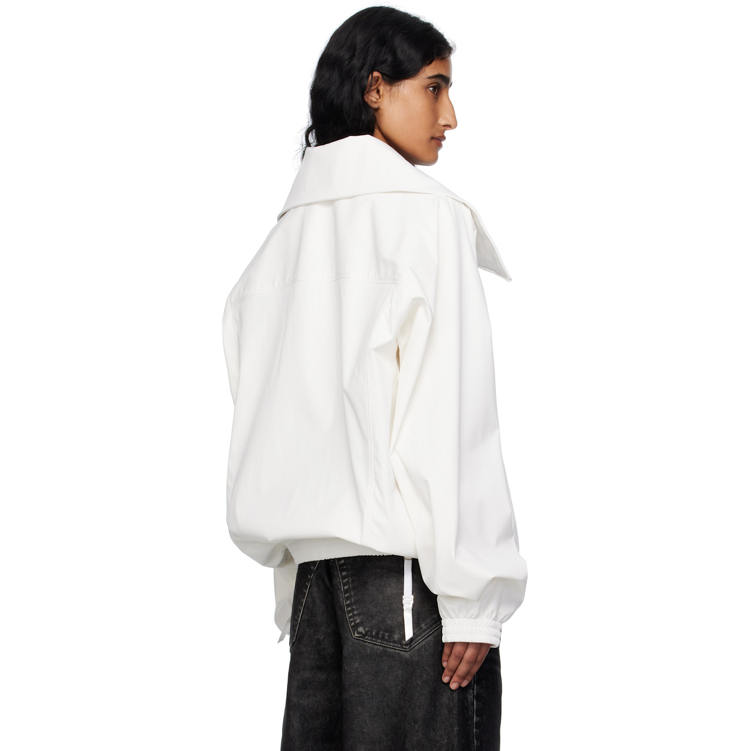  Balenciaga White Zip Track Jacket 