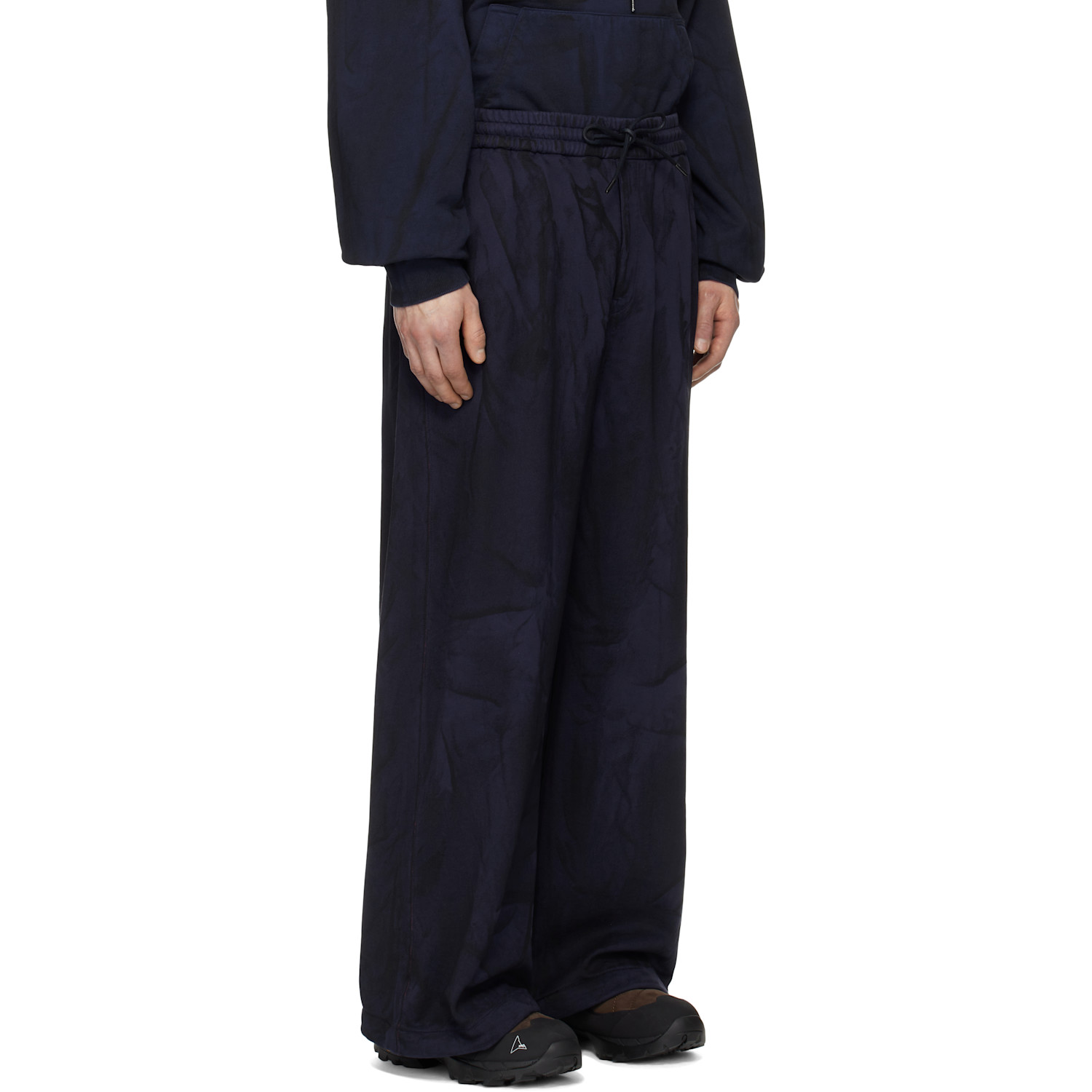  Juun.j Navy Painted Jersey Trousers 
