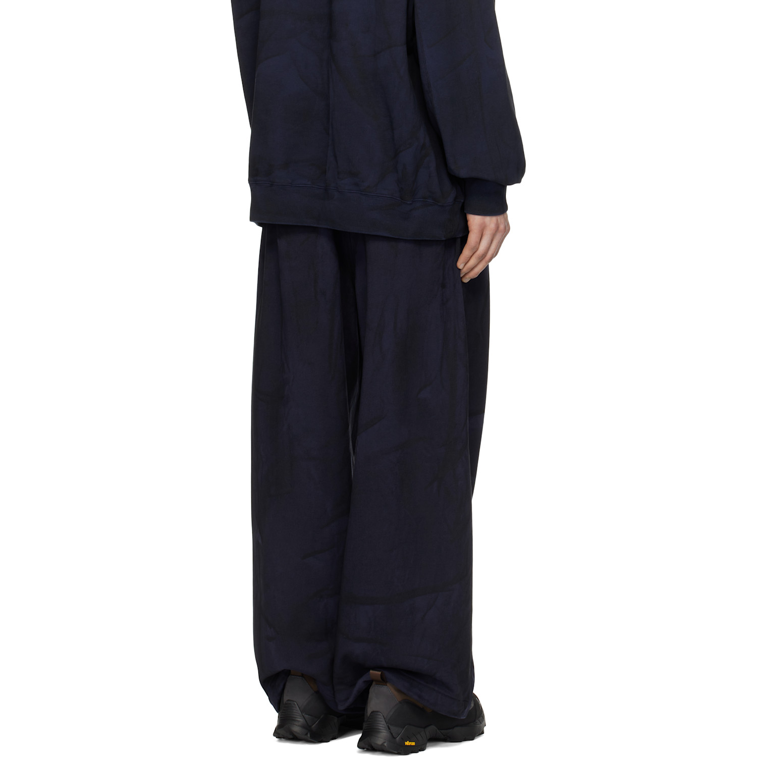  Juun.j Navy Painted Jersey Trousers 
