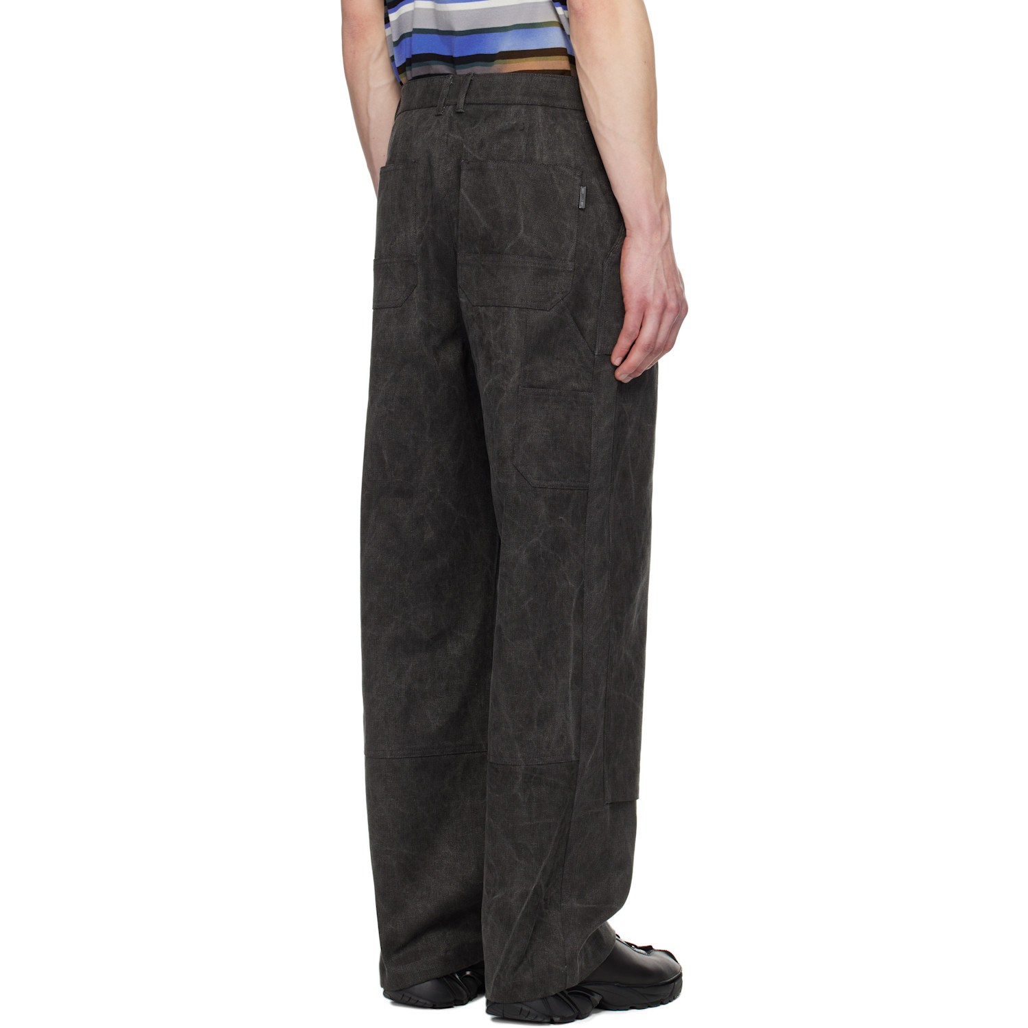  Juun.j Gray Washed Cotton Work Trousers 
