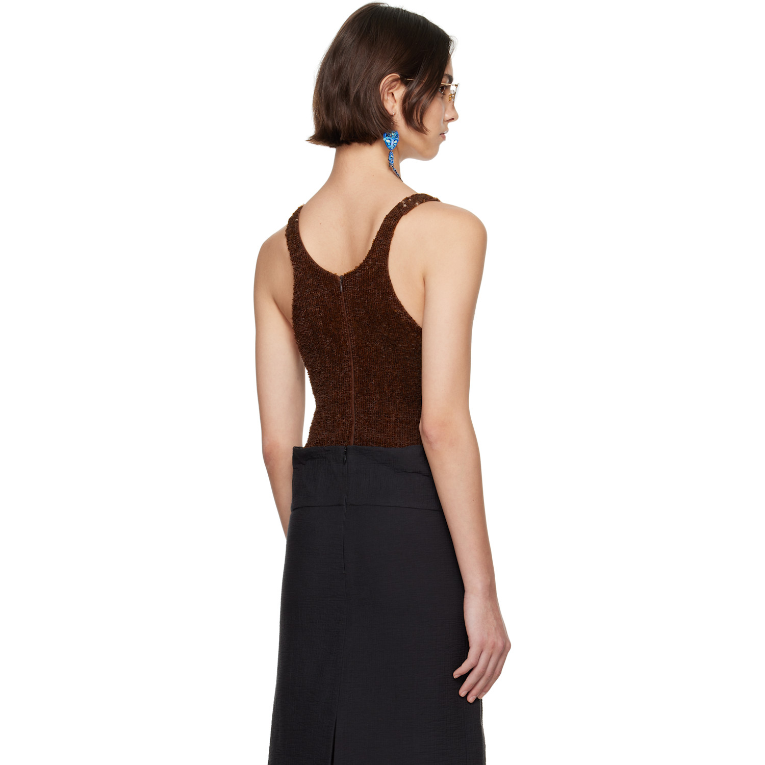  Tory Burch Ssense Exclusive Brown Embellished Bodysuit 