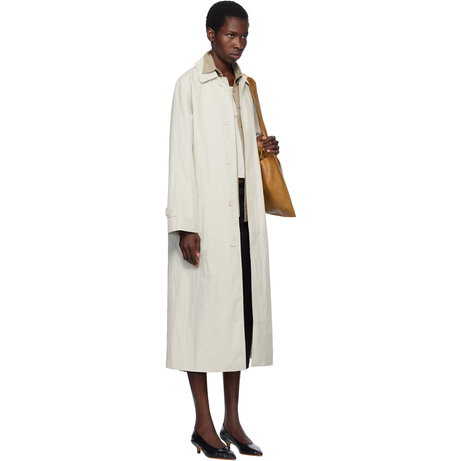  Still Here Taupe Canvas Trench Coat 