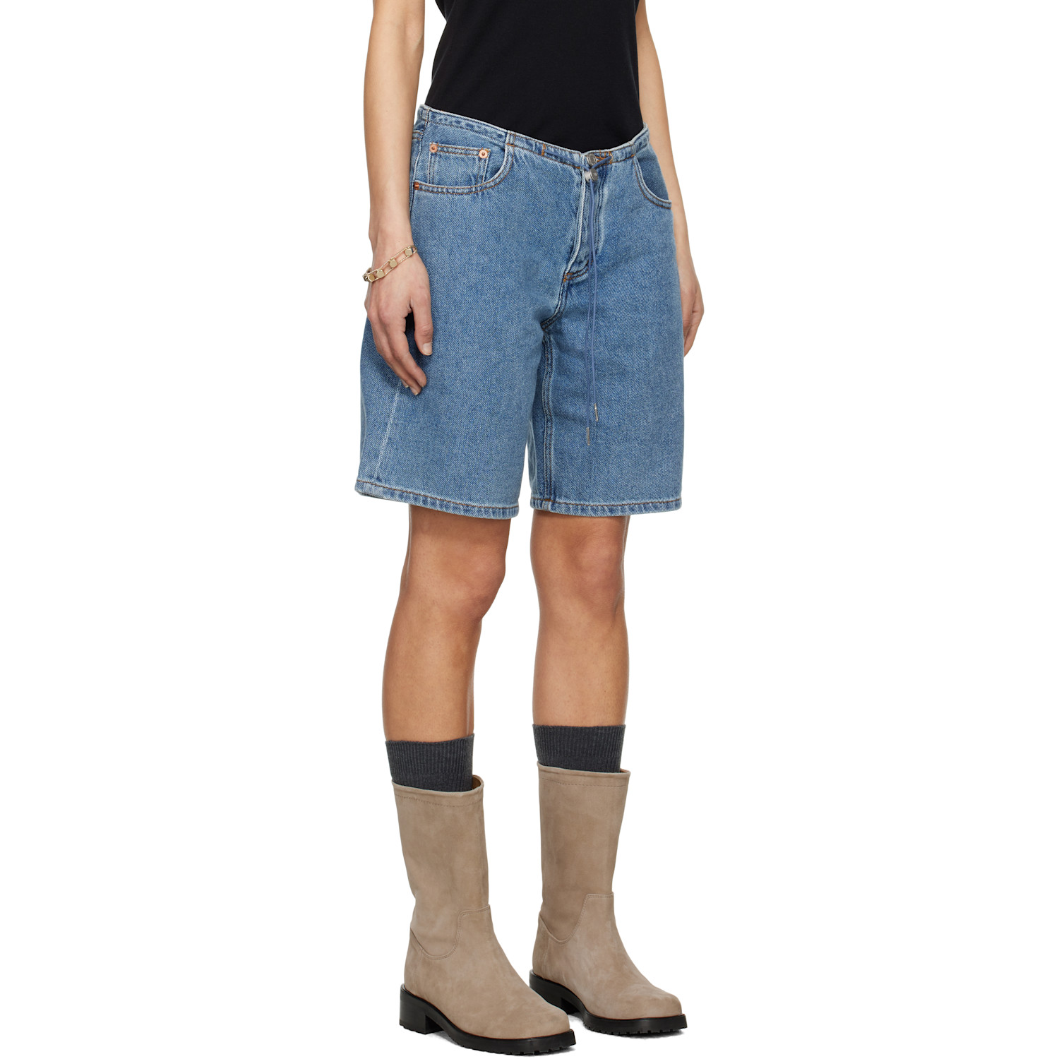  Still Here Blue Cool Denim Shorts 