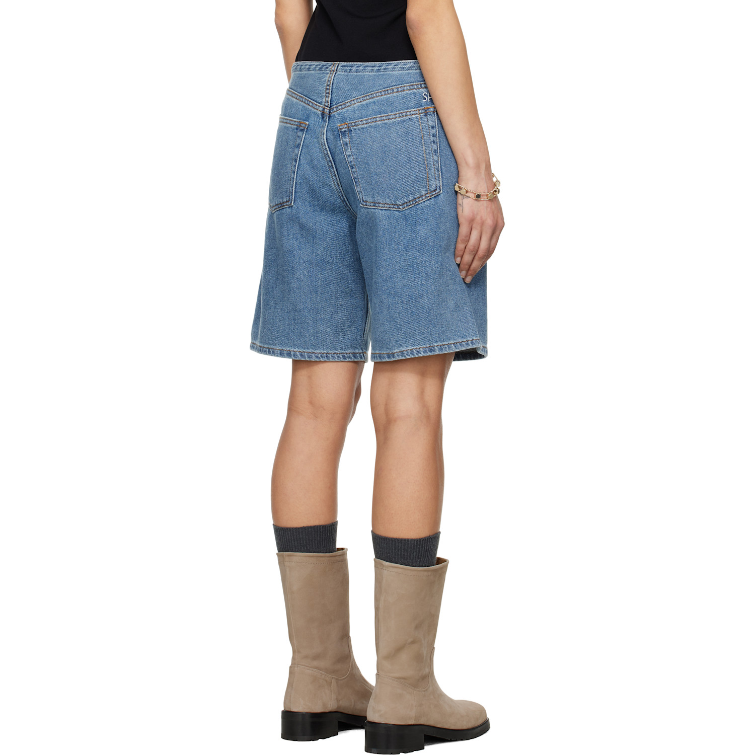  Still Here Blue Cool Denim Shorts 