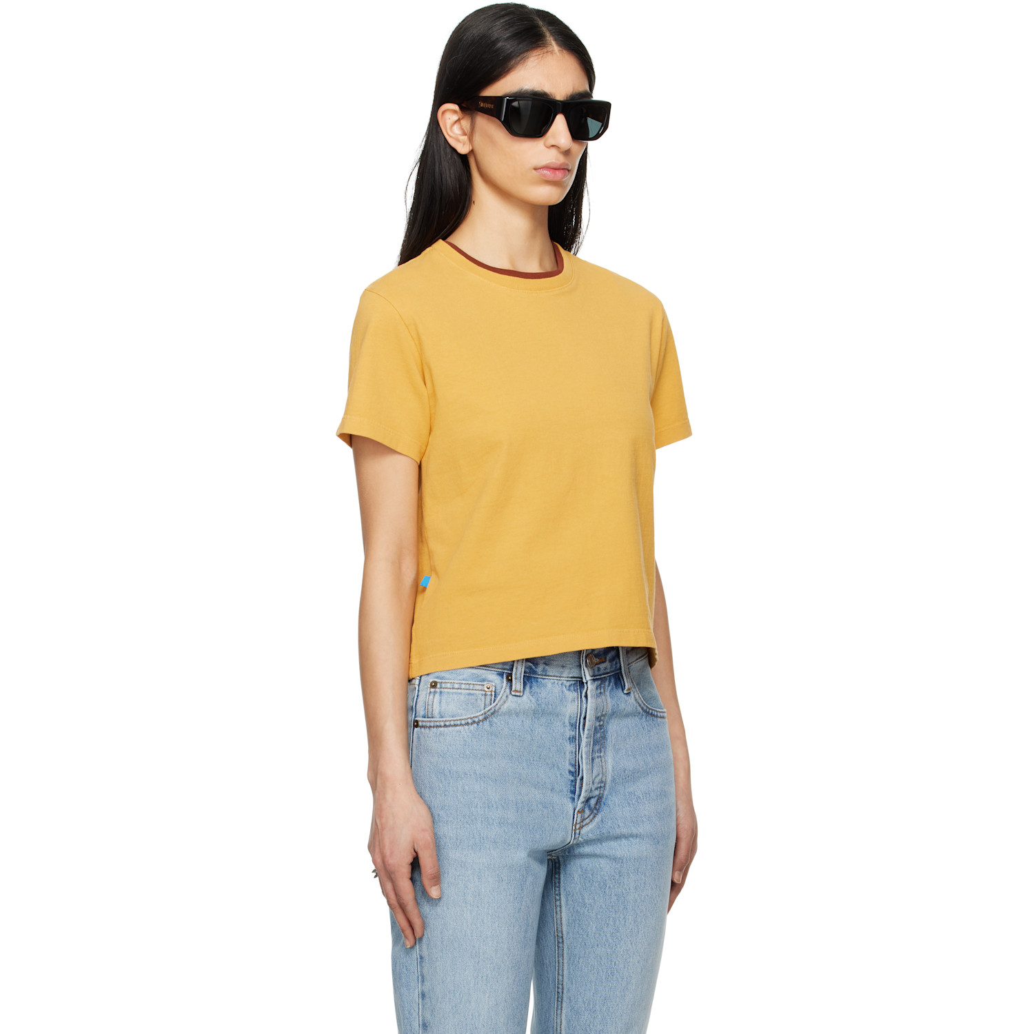  Still Here Ssense Exclusive Yellow 'the Shirt' T-shirt 