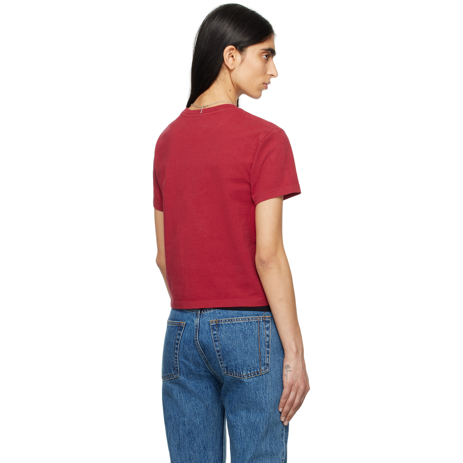  Still Here Ssense Exclusive Red 'the Shirt' T-shirt 
