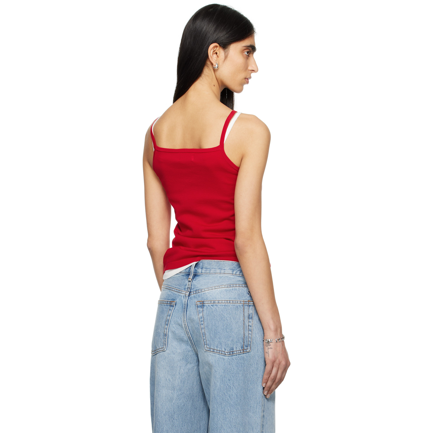  Still Here Red Square Tank Top 
