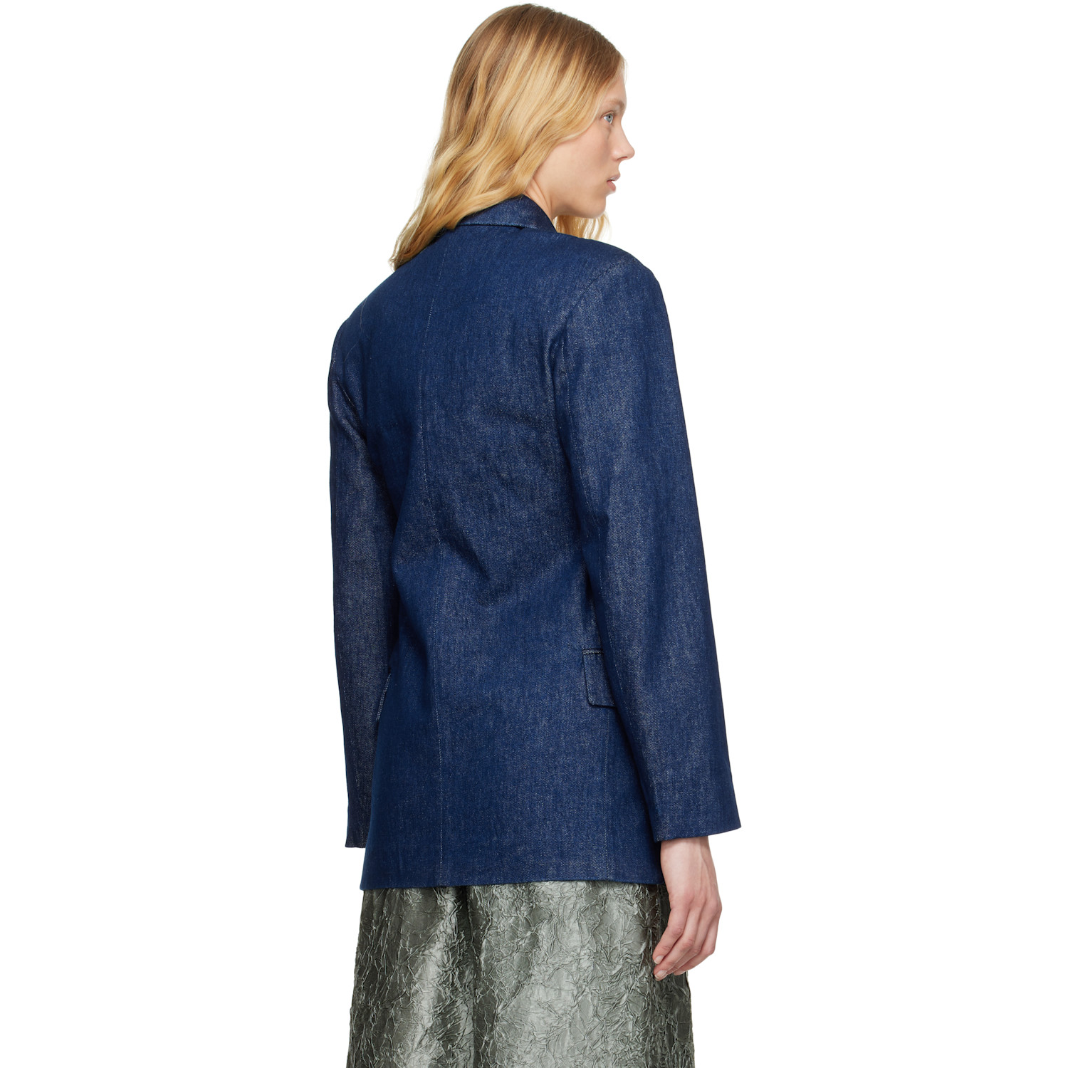  Dries Van Noten Navy Press-stud Denim Jacket 