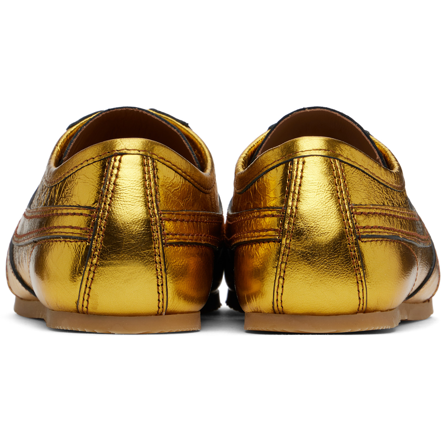  Dries Van Noten Gold Metallic Sneakers 
