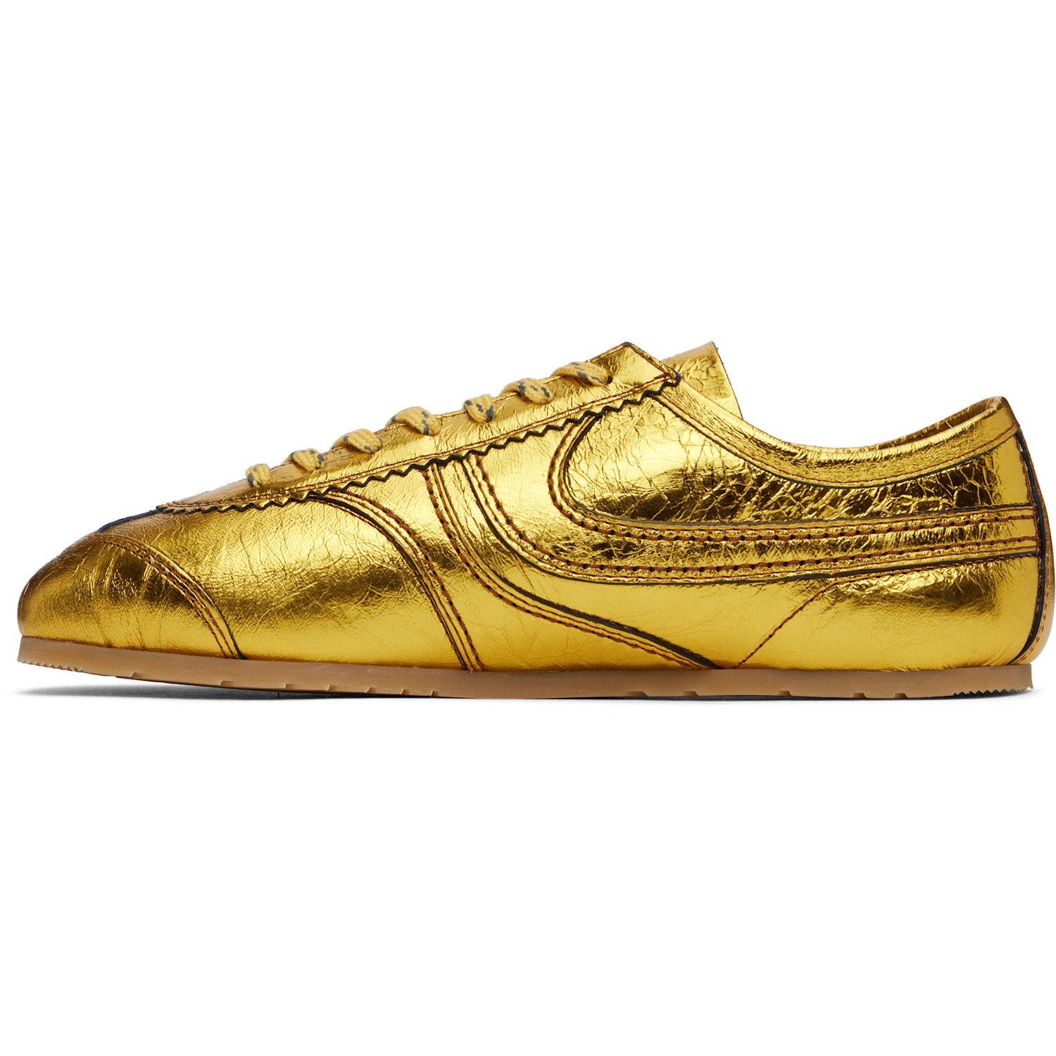  Dries Van Noten Gold Metallic Sneakers 
