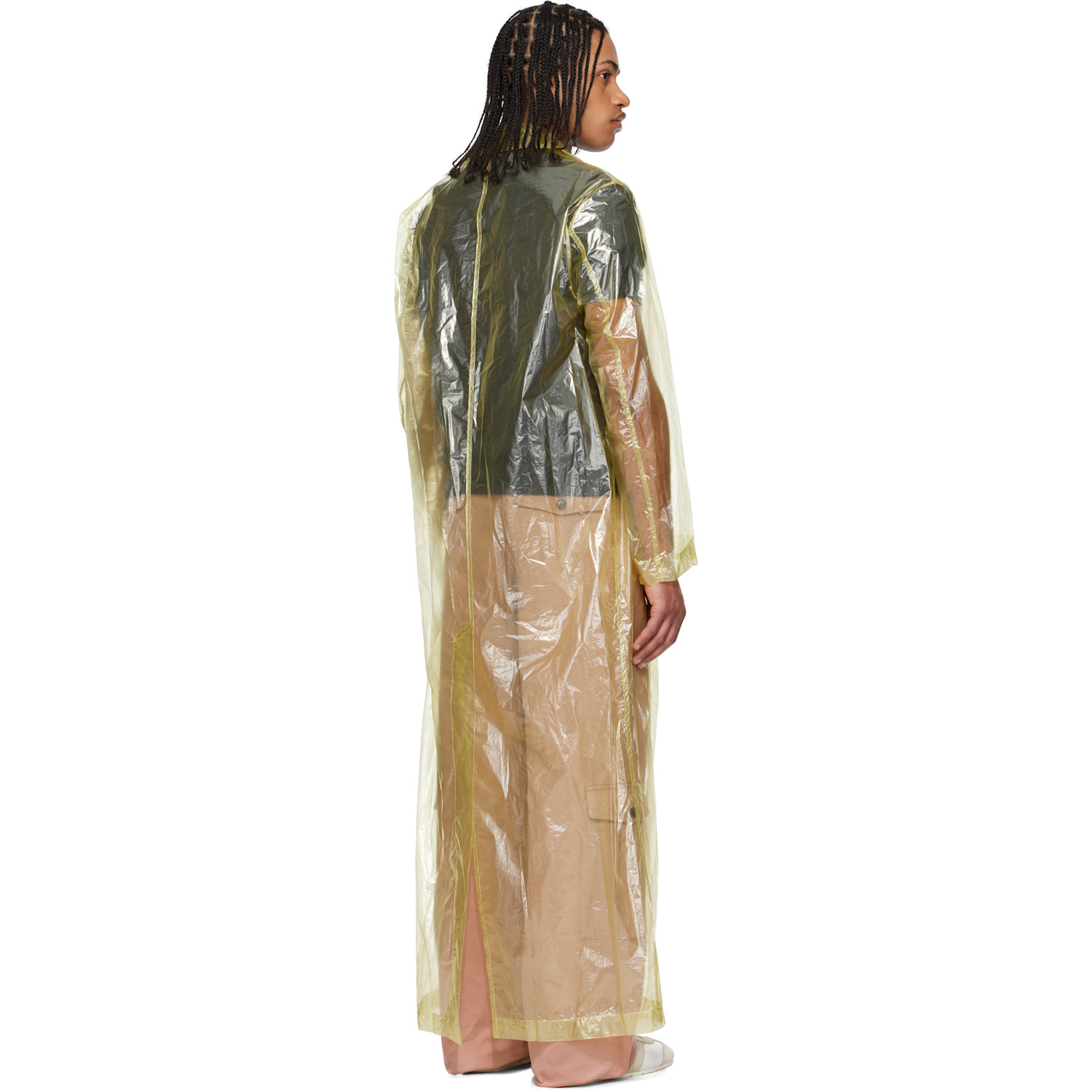  Dries Van Noten Green Loose Fit Mac Coat 