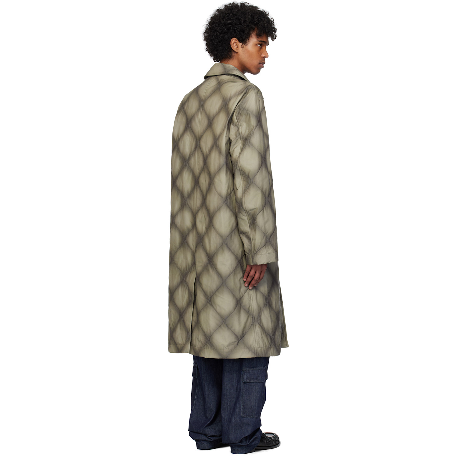  Dries Van Noten Gray Duck Canvas Coat 