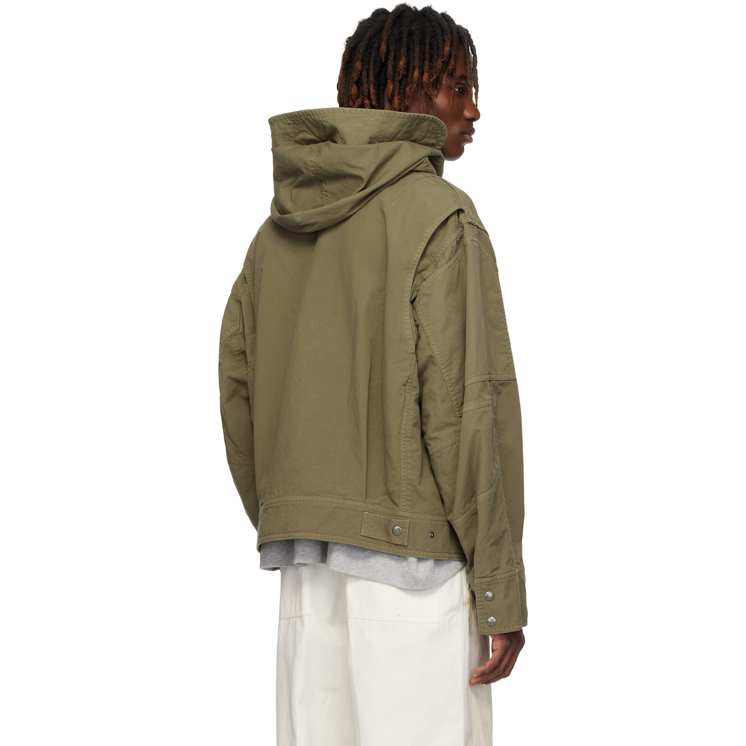  Dries Van Noten Khaki Flap Pocket Jacket 