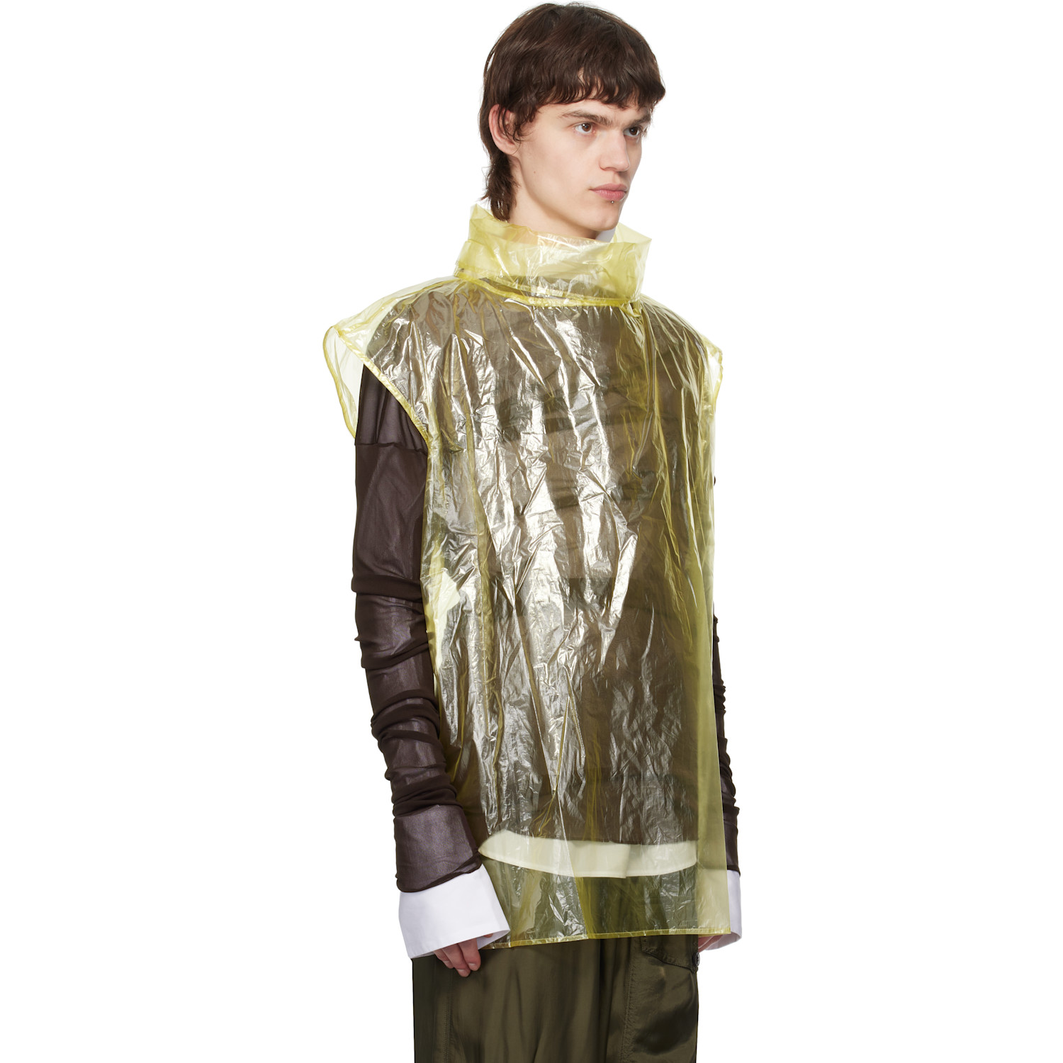  Dries Van Noten Yellow Sheer T-shirt 