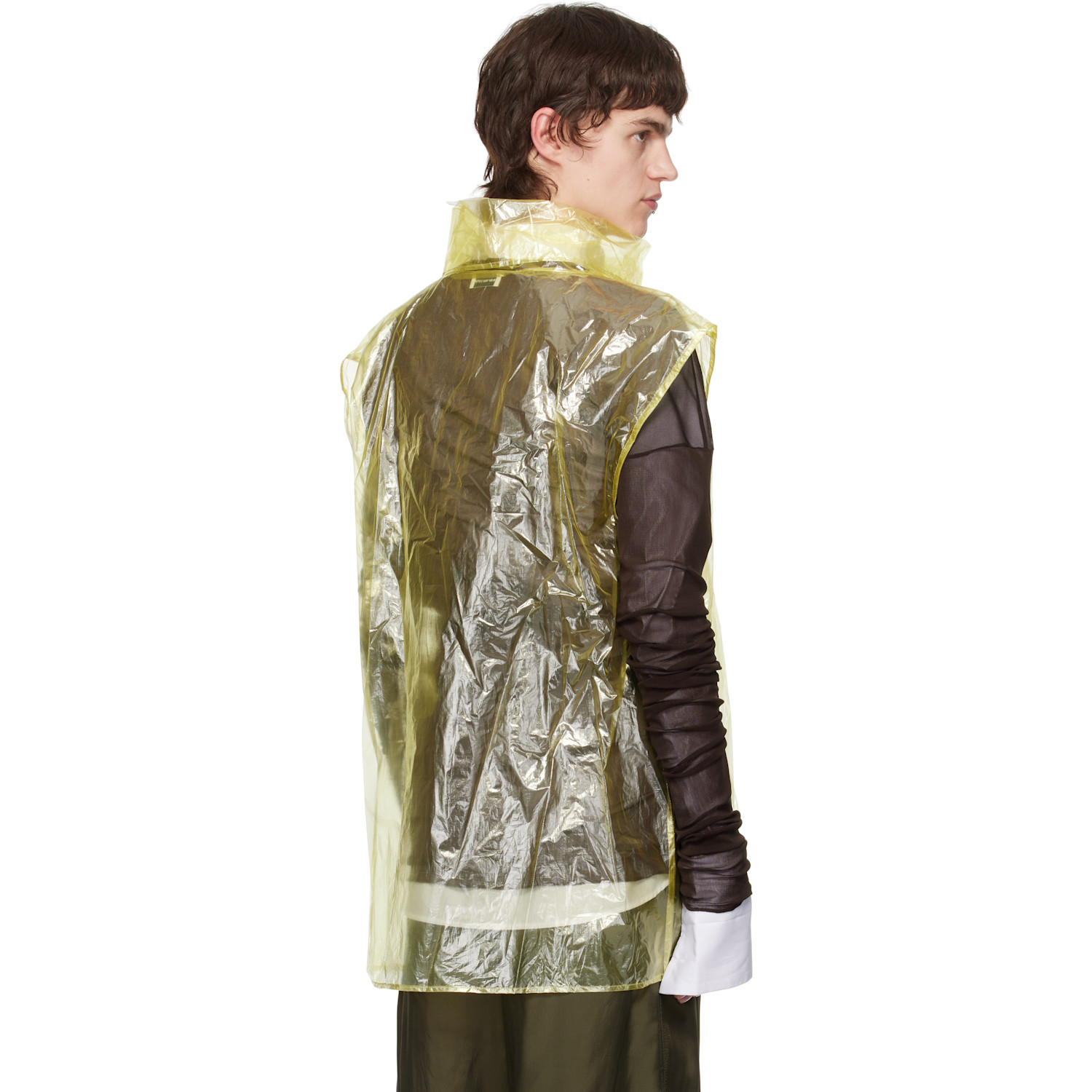  Dries Van Noten Yellow Sheer T-shirt 