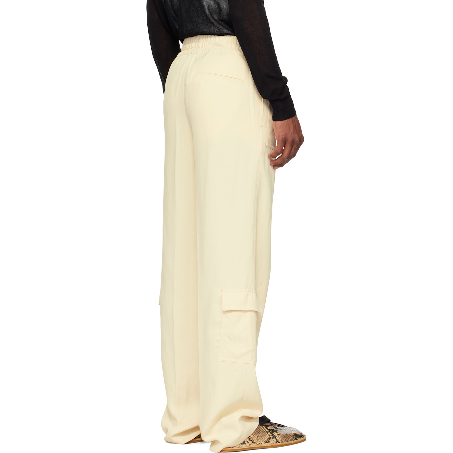  Dries Van Noten Off-white Twill Cargo Pants 