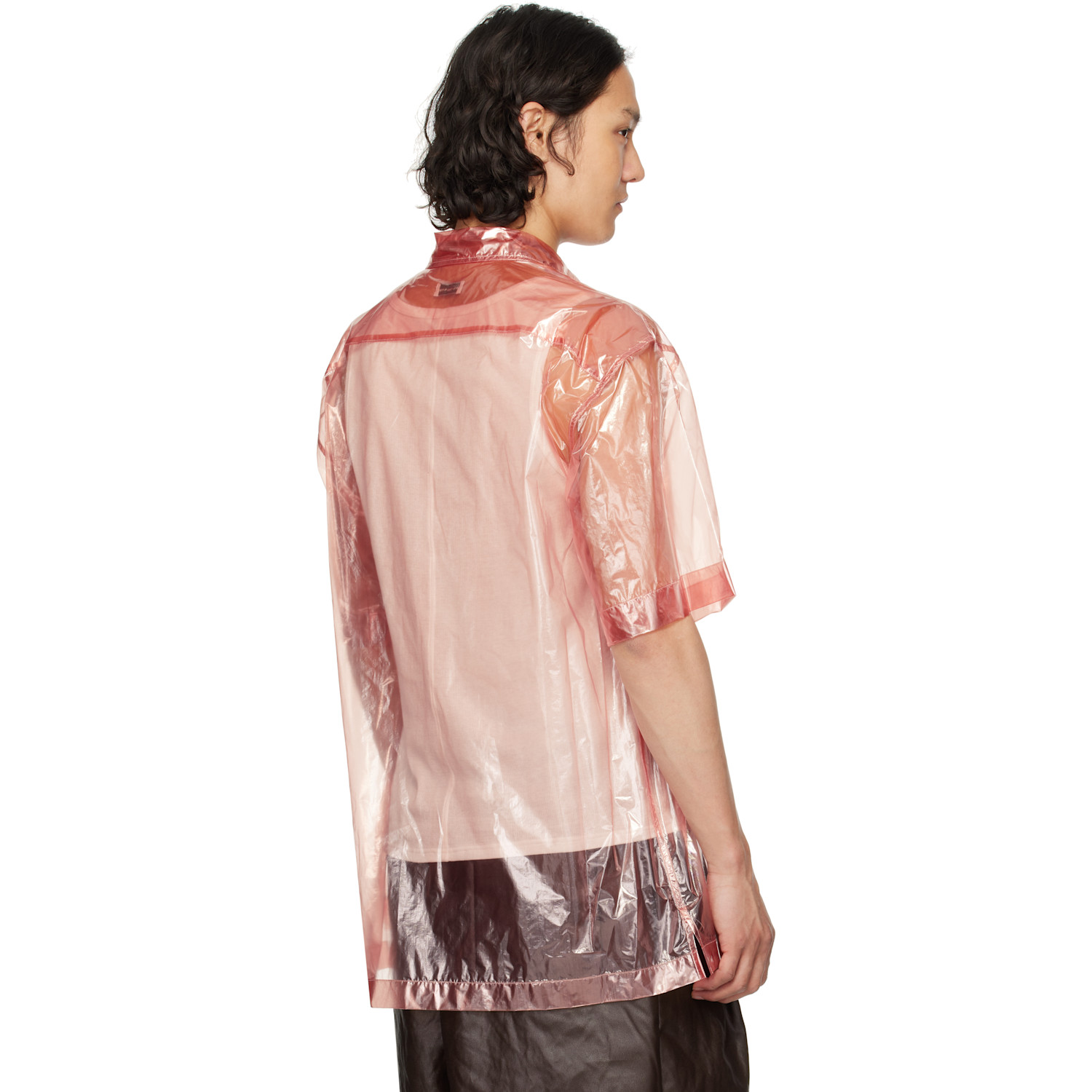  Dries Van Noten Pink Sheer Shirt 