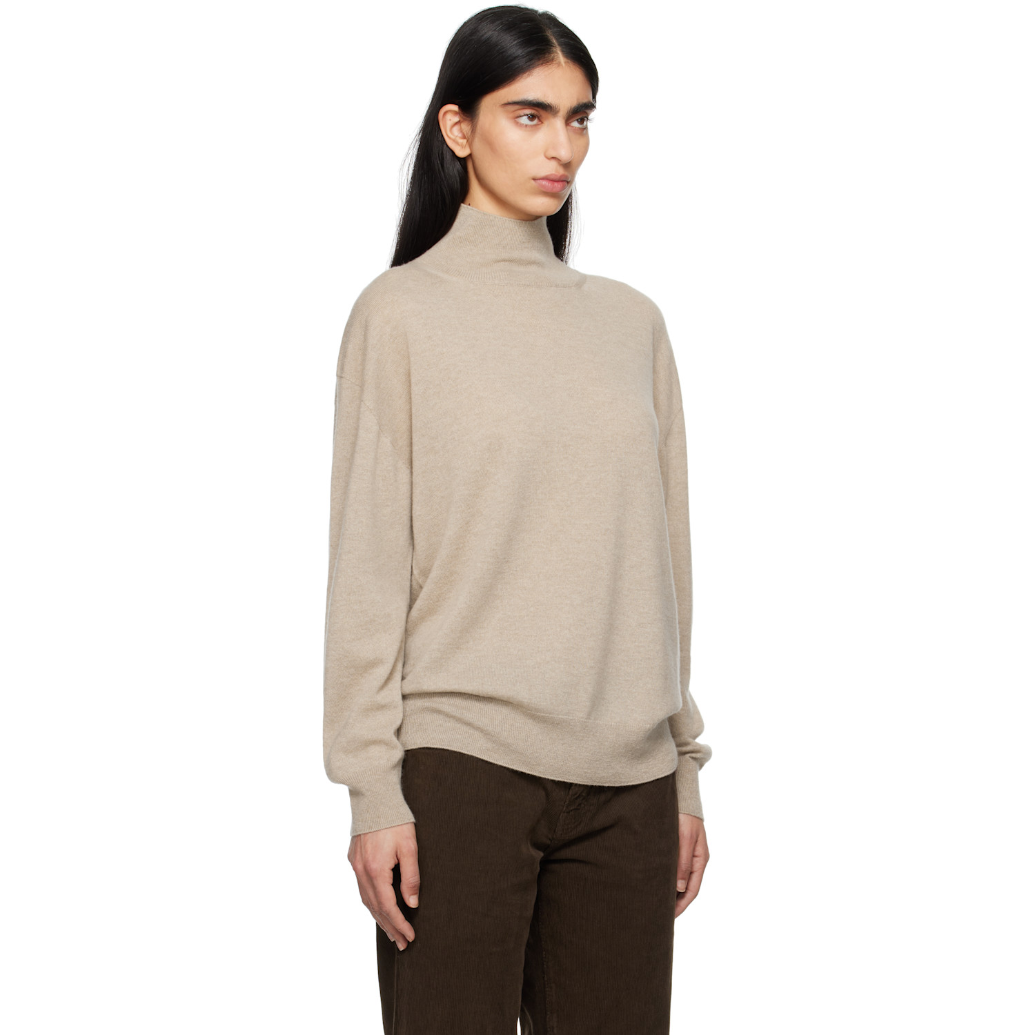  The Row Beige Jabari Turtleneck 