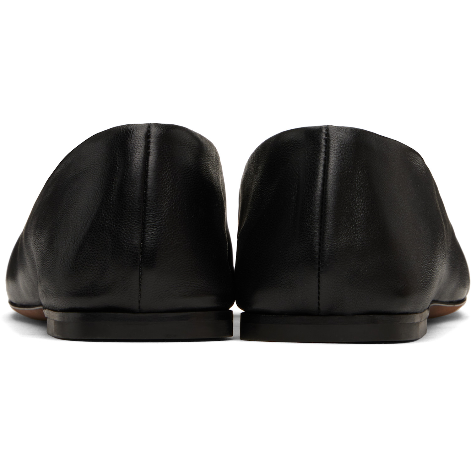  The Row Black Square Ballerina Flats 