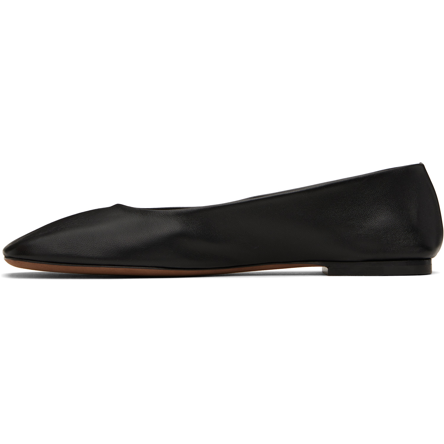  The Row Black Square Ballerina Flats 