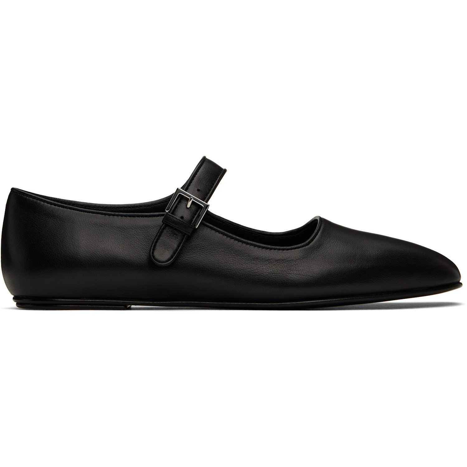 The Row Black Ava Ballerina Flats