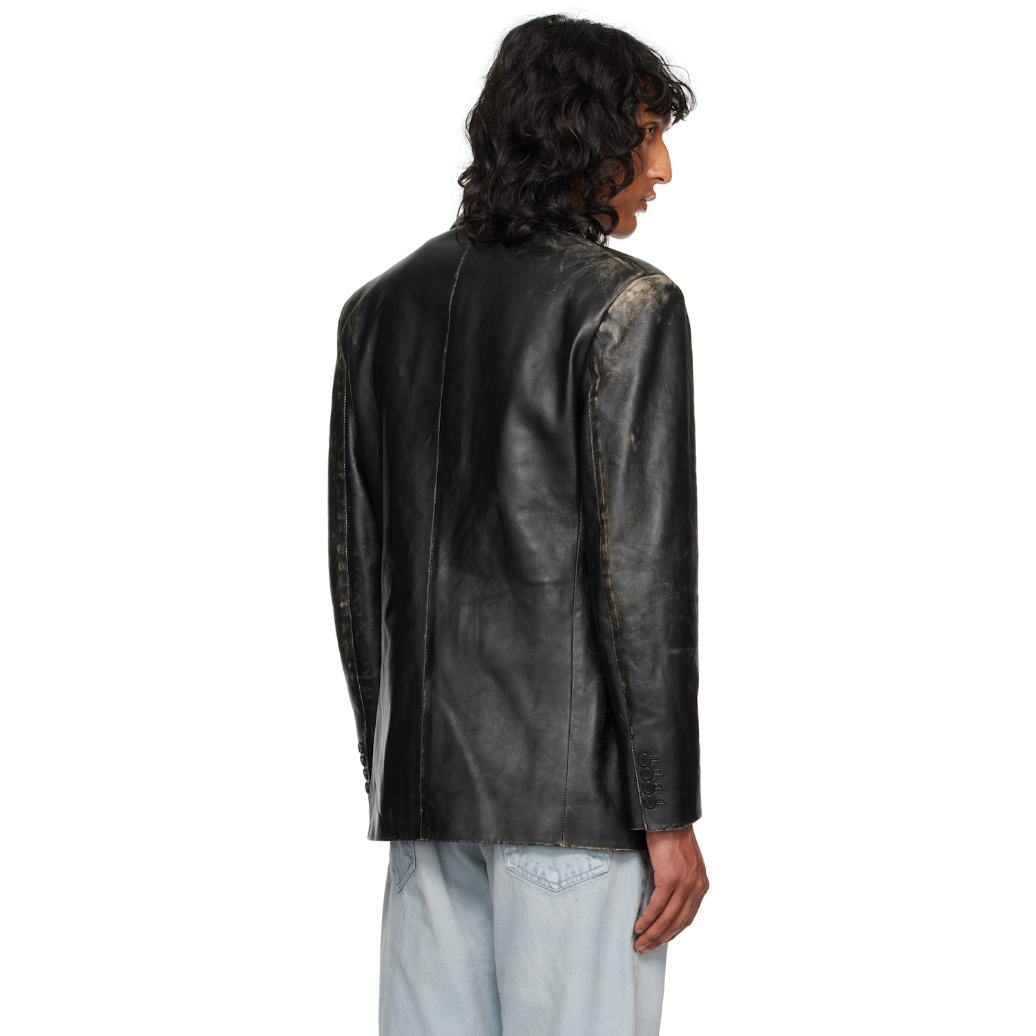  The Row Black Genki Leather Jacket 