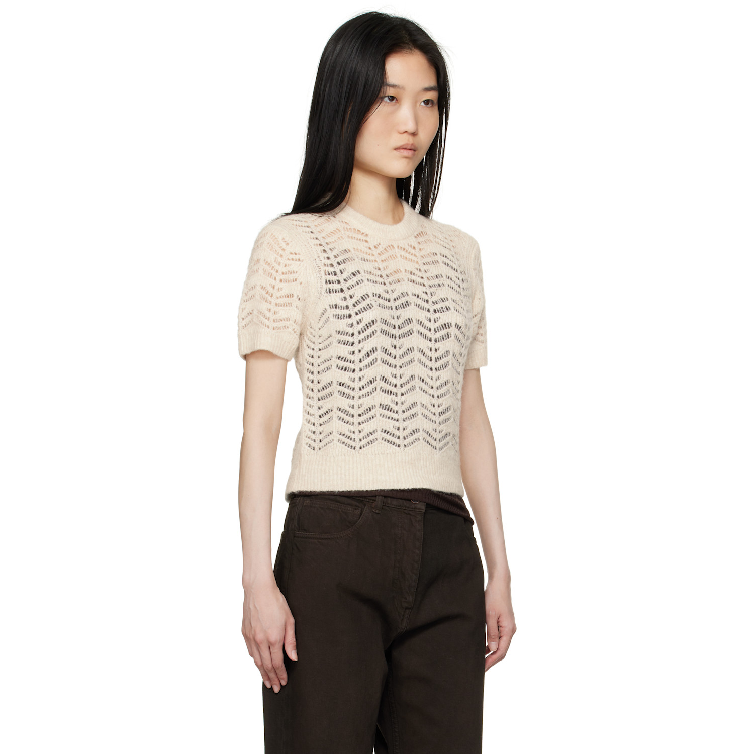  The Garment Off-white Verbier Pointelle Mini T-shirt 