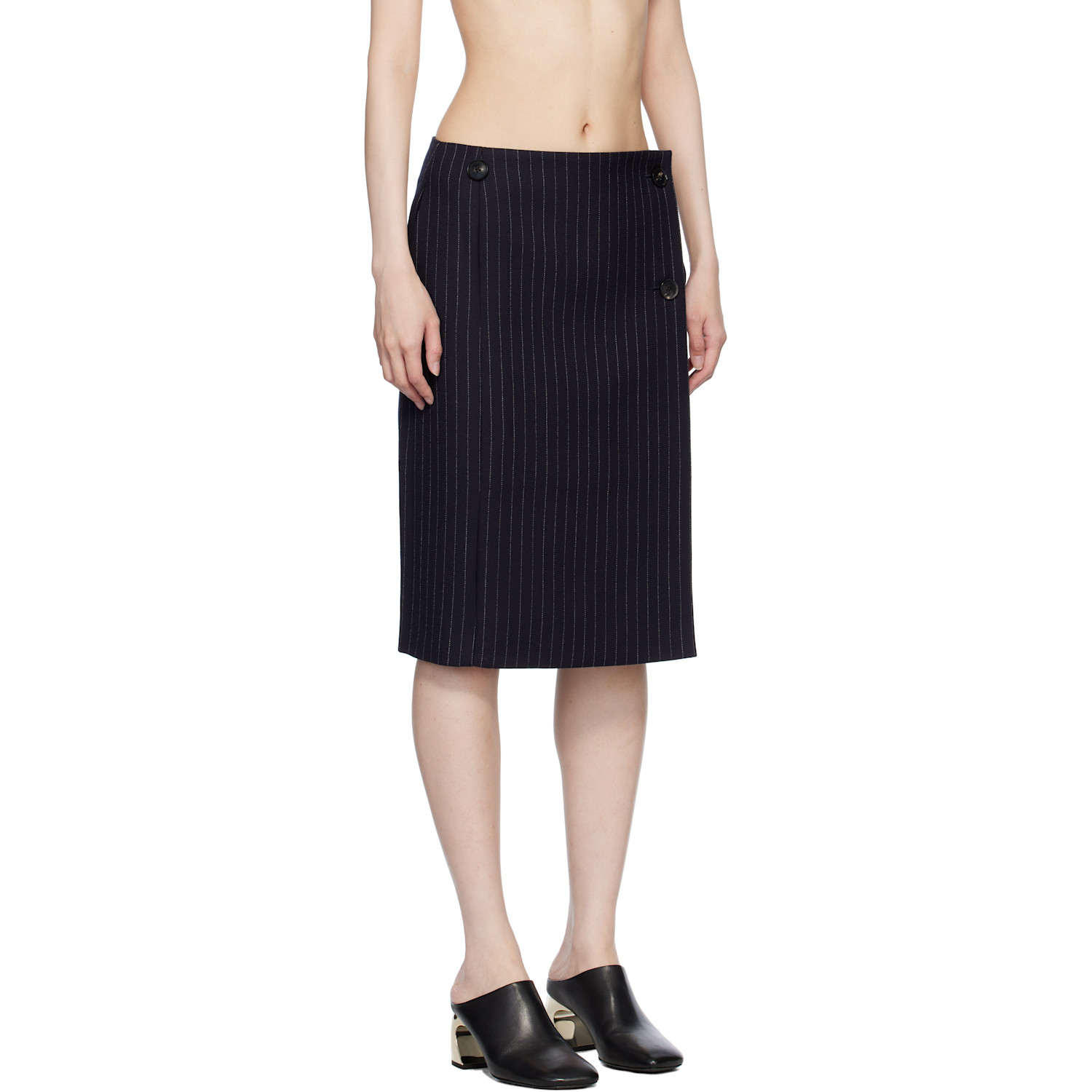  Co Navy Wrap Miniskirt 