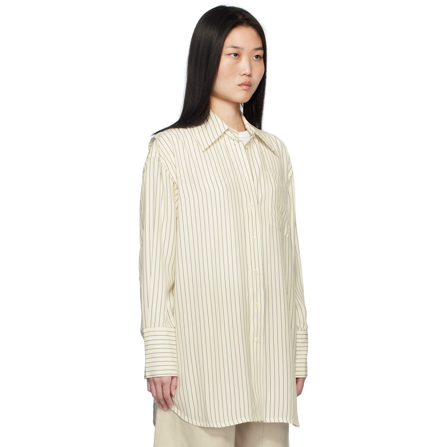  Co Off-white Striped Button Down Shirt 