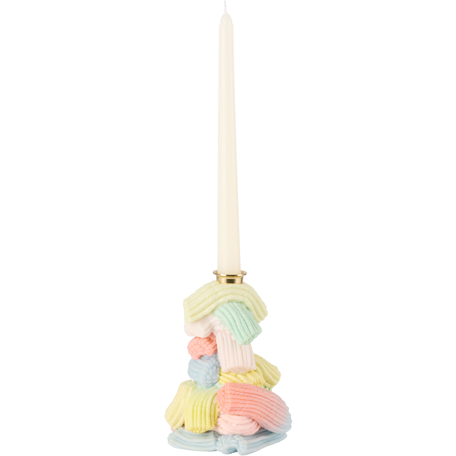  James Shaw Multicolor Plastic Baroque Candle Holder 