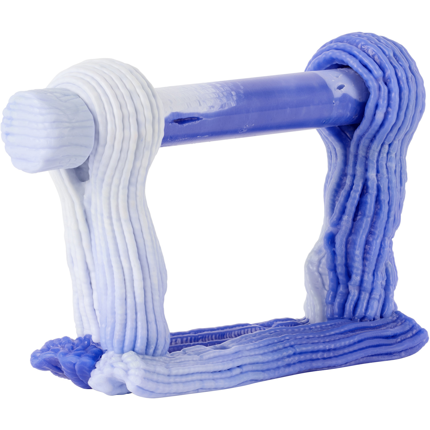  James Shaw Blue Plastic Baroque Toilet Roll Holder 