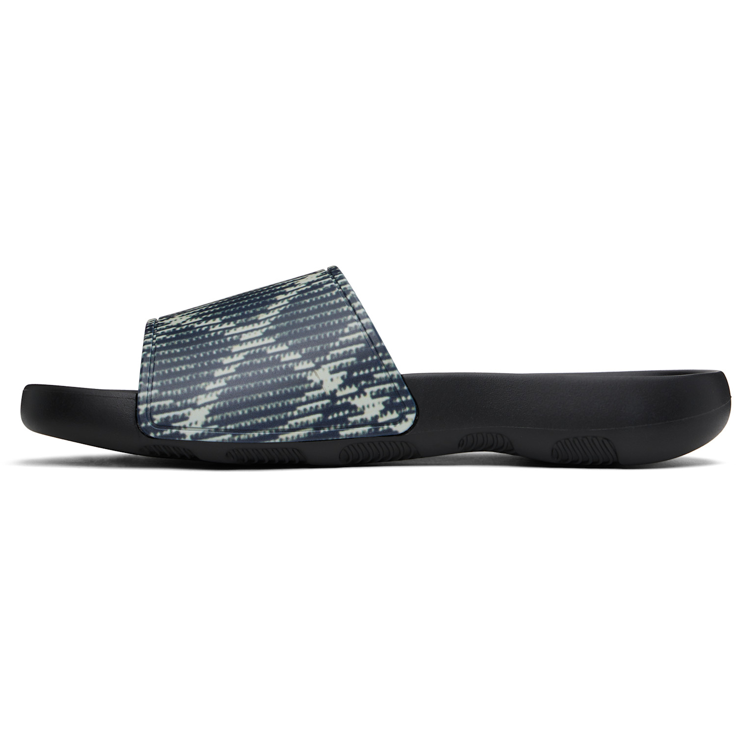  Burberry Black & Off-white Check Dive Slides 