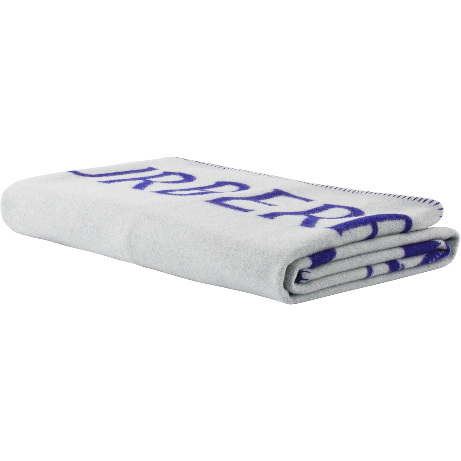  Burberry Navy & White Ekd Label Throw 