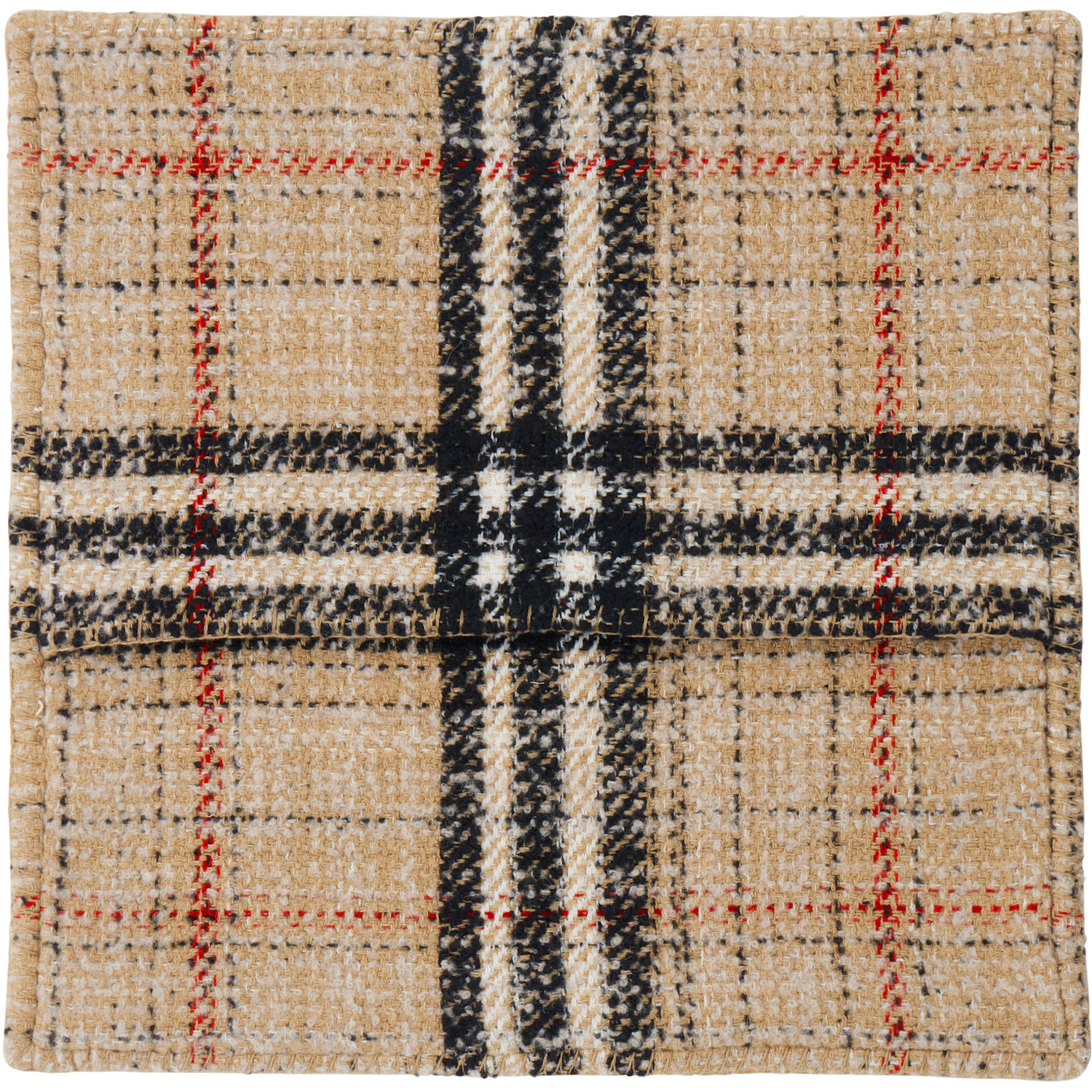  Burberry Beige Giant Check Tweed Cushion Cover 