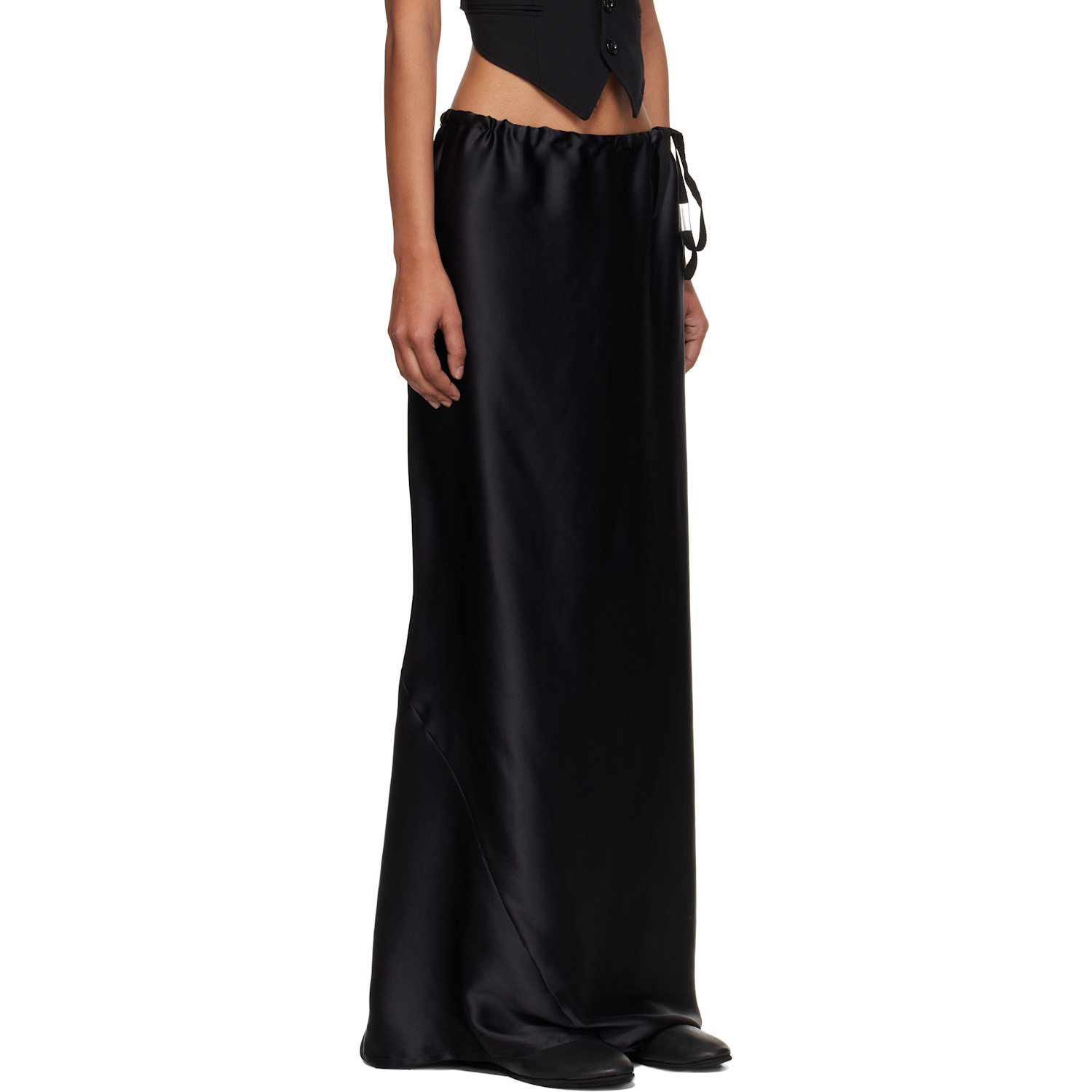  Ann Demeulemeester Black Eveline Long Bias Maxi Skirt 